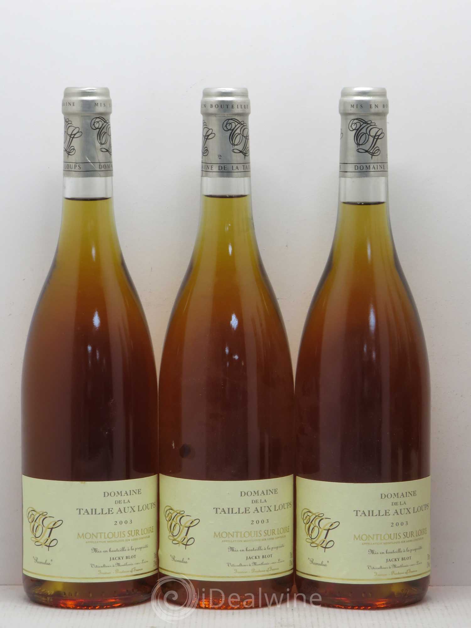 Montlouis-sur-Loire Romulus La Taille aux Loups - Jacky Blot 2003 - Lotto di 6 bottiglie - 1