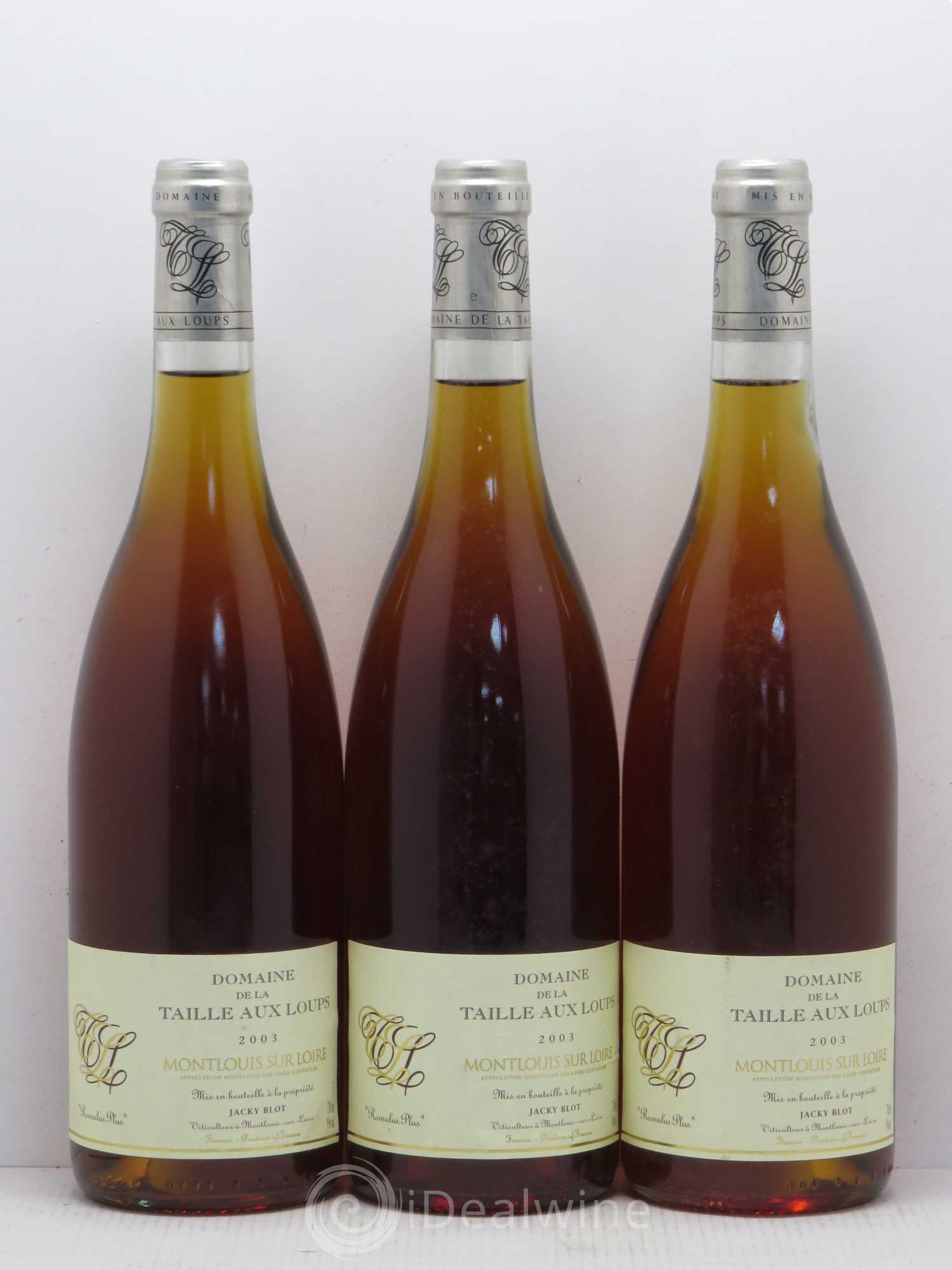 Montlouis-sur-Loire Romulus Plus Domaine De La Taille Aux Loups 2003 - Posten von 3 Flaschen - 0