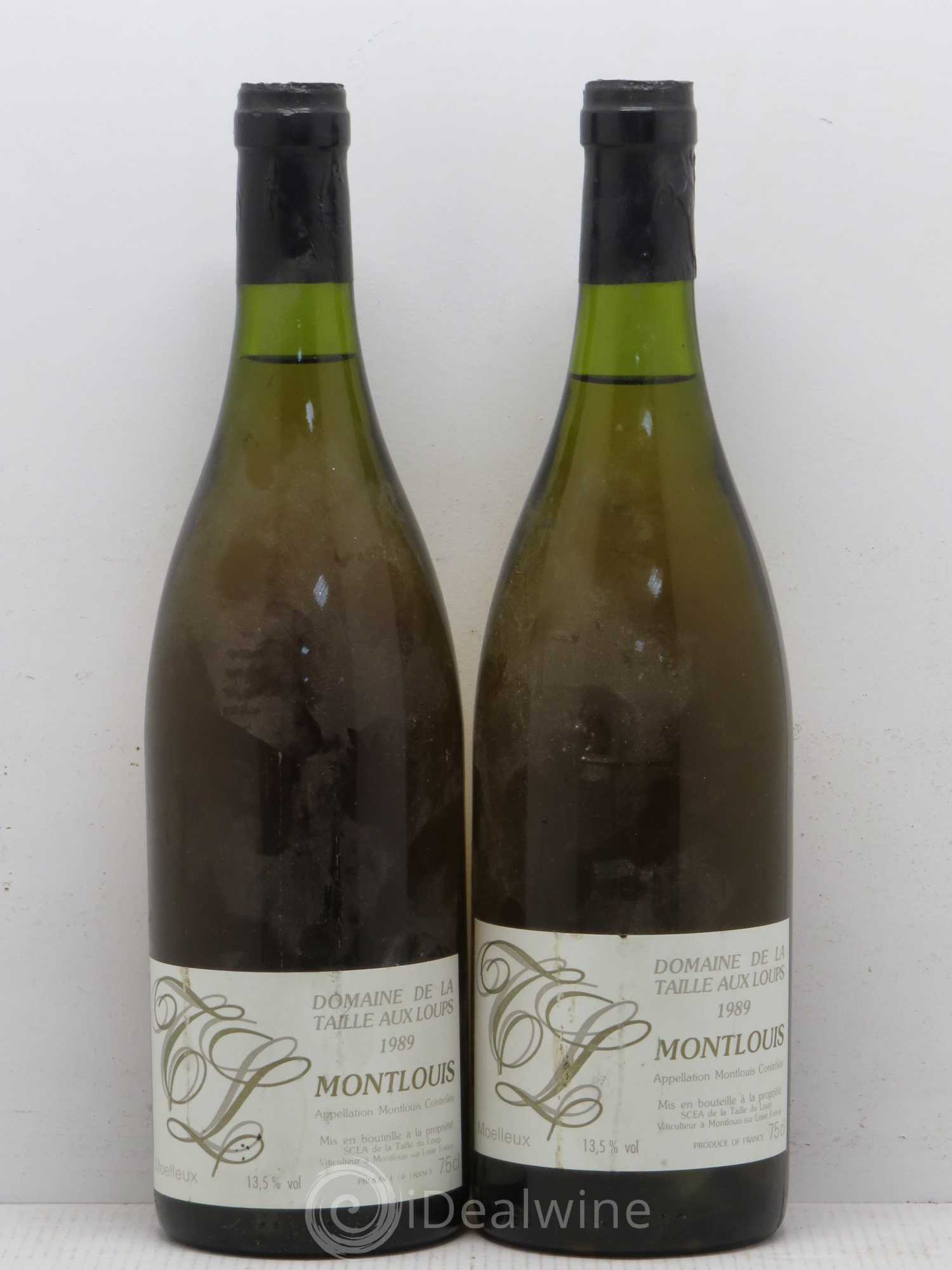 Montlouis-sur-Loire Moelleux La Taille aux Loups - Jacky Blot (senza prezzo di riserva) 1989 - Lotto di 2 bottiglie - 0