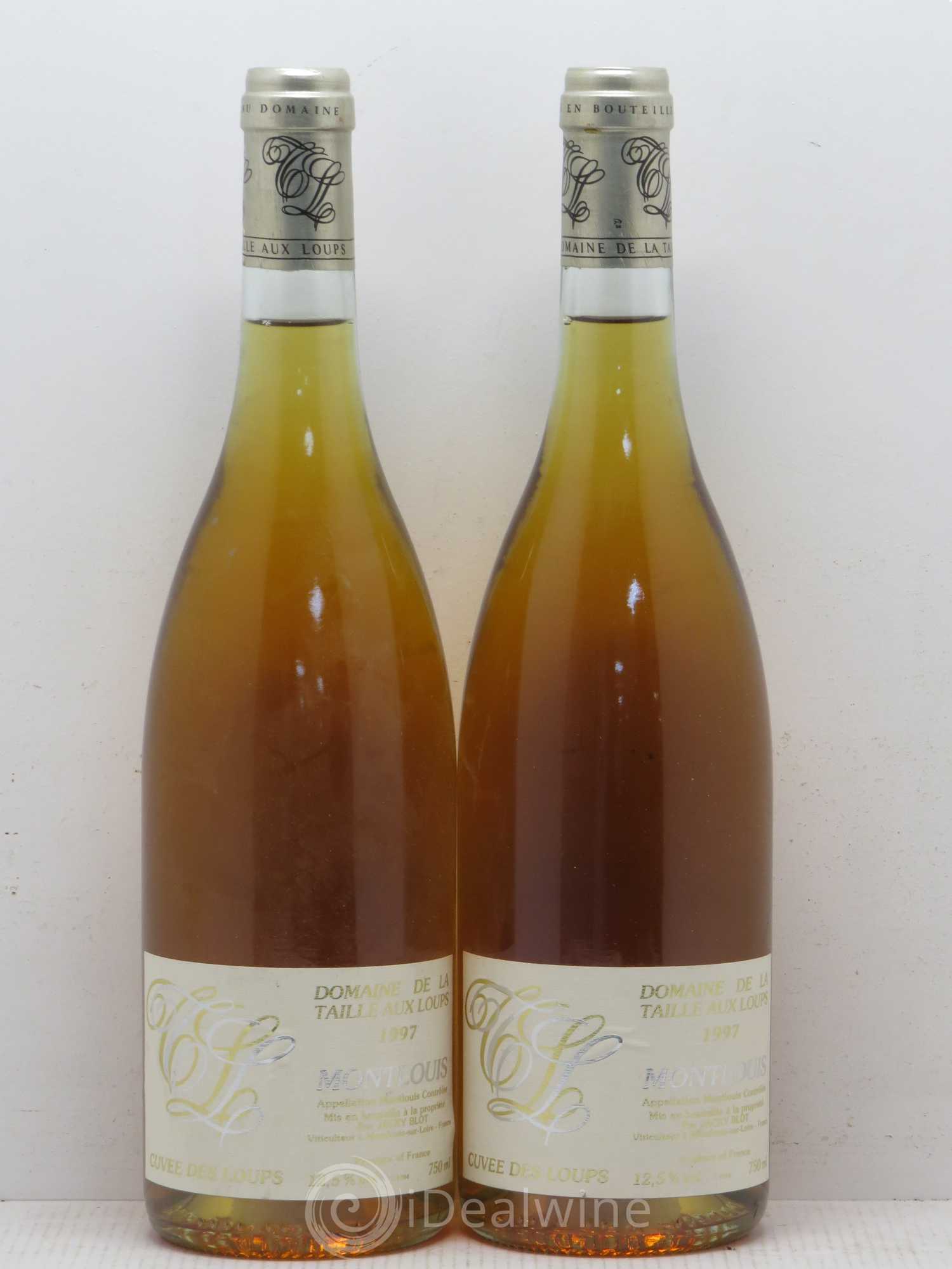 Montlouis-sur-Loire Cuvée des Loups La Taille aux Loups - Jacky Blot 1997 - Lotto di 2 bottiglie - 0
