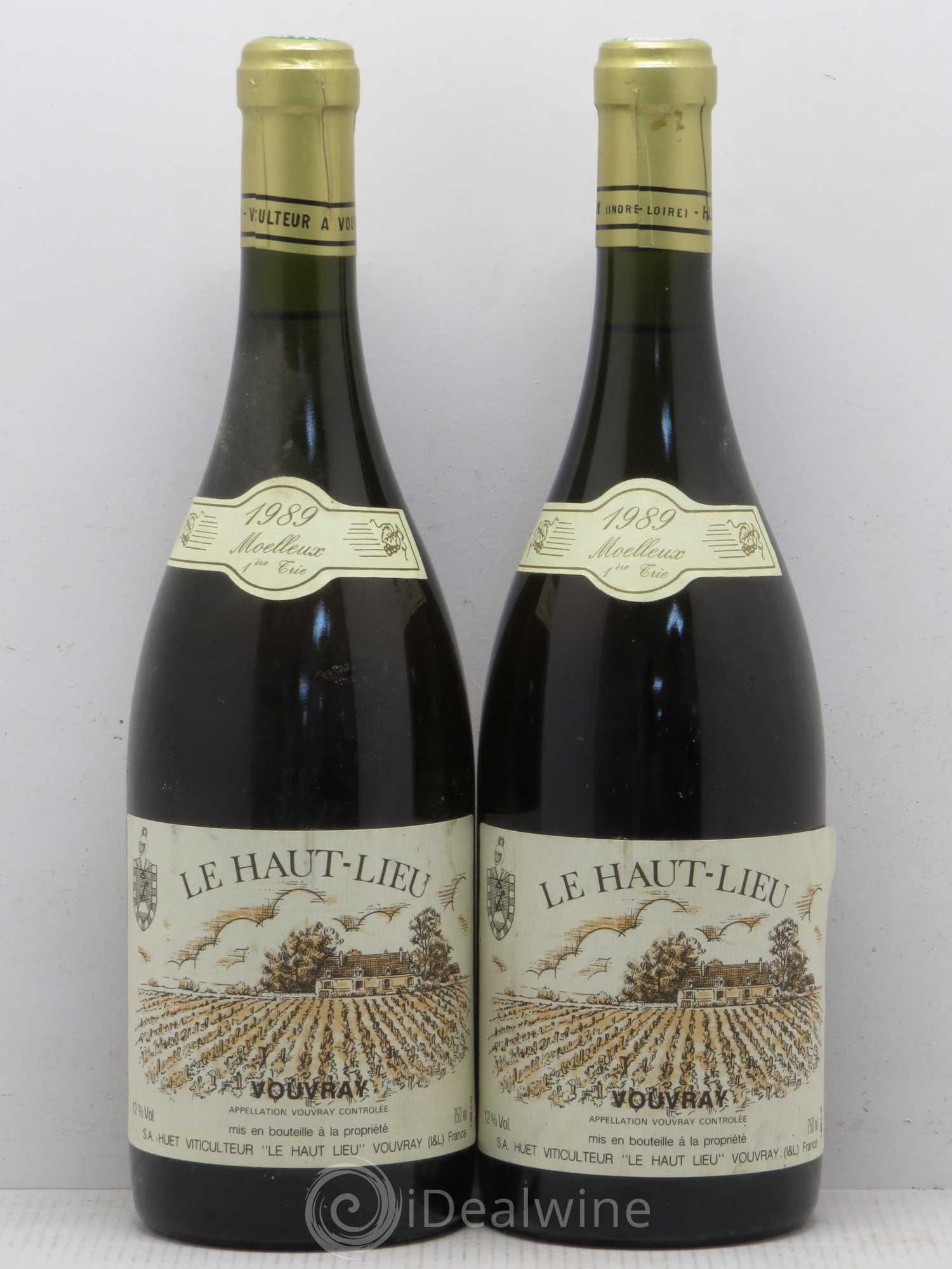Vouvray Le Haut-Lieu Moelleux 1ère Trie Domaine Huet 1989 - Lotto di 2 bottiglie - 0