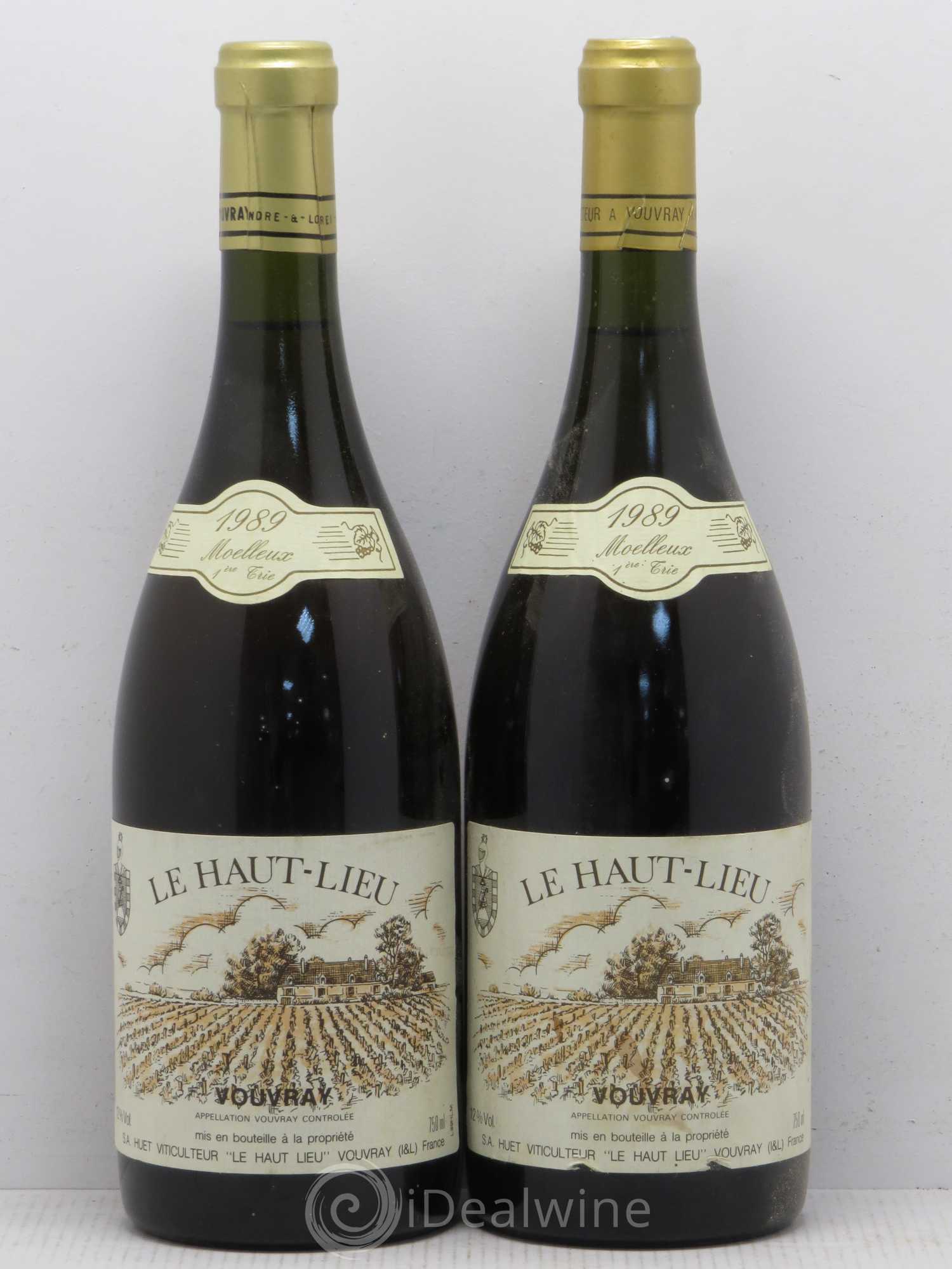 Vouvray Le Haut-Lieu Moelleux 1ère Trie Domaine Huet 1989 - Lotto di 2 bottiglie - 0