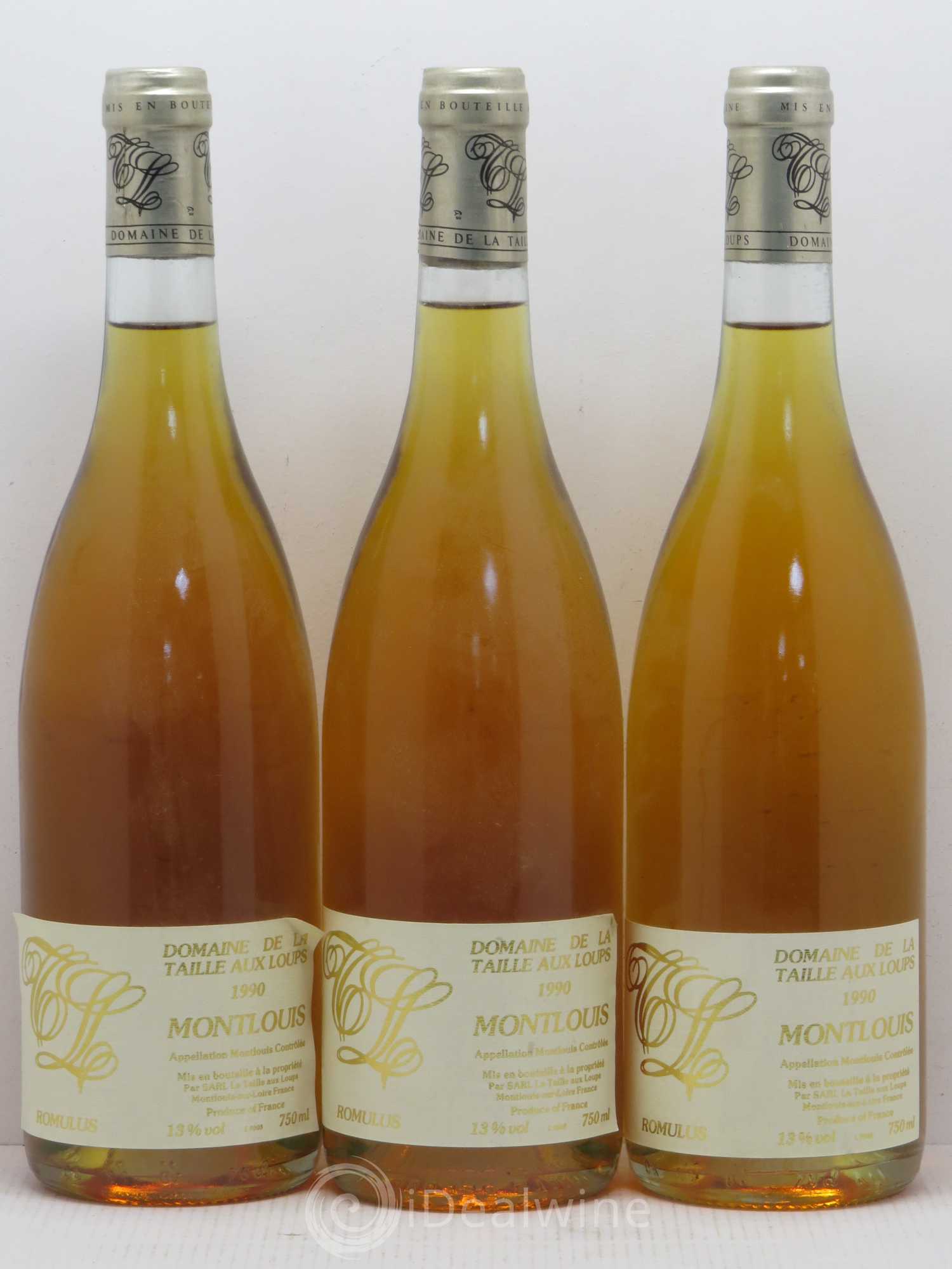 Montlouis-sur-Loire Romulus La Taille aux Loups - Jacky Blot 1990 - Lotto di 3 bottiglie - 0