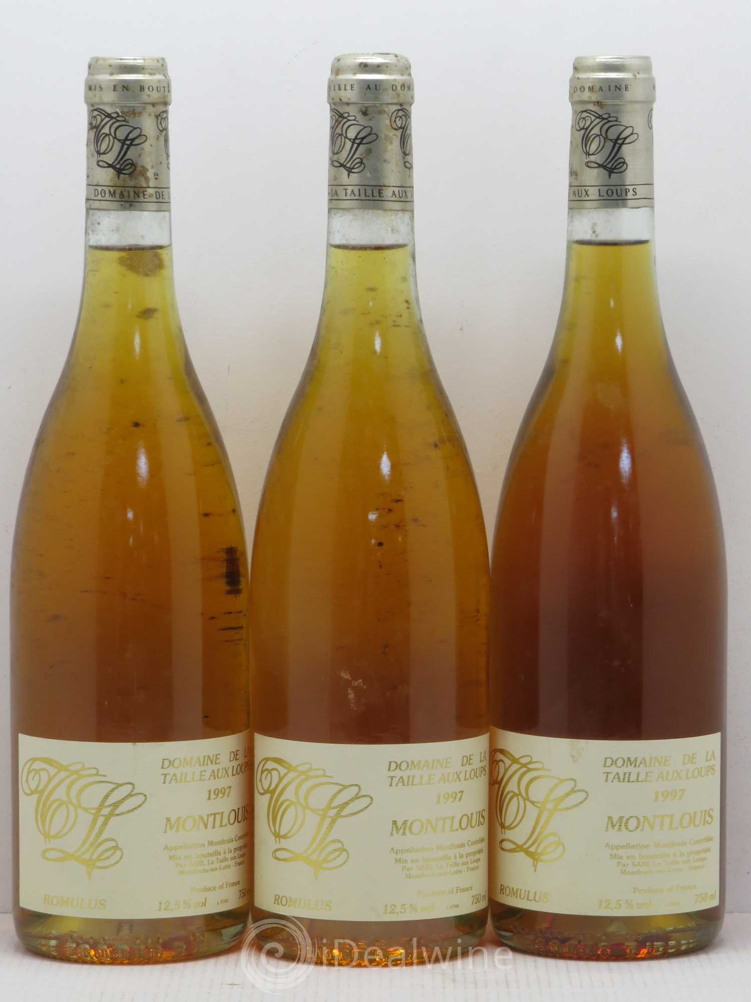 Montlouis-sur-Loire Romulus La Taille aux Loups - Jacky Blot 1997 - Lotto di 3 bottiglie - 0