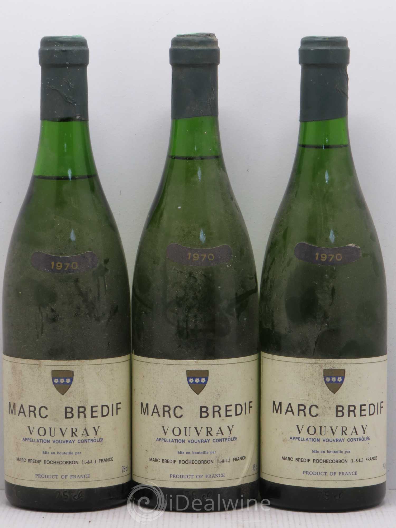 Vouvray Marc Brédif (sans prix de réserve) 1970 - Posten von 3 Flaschen - 0