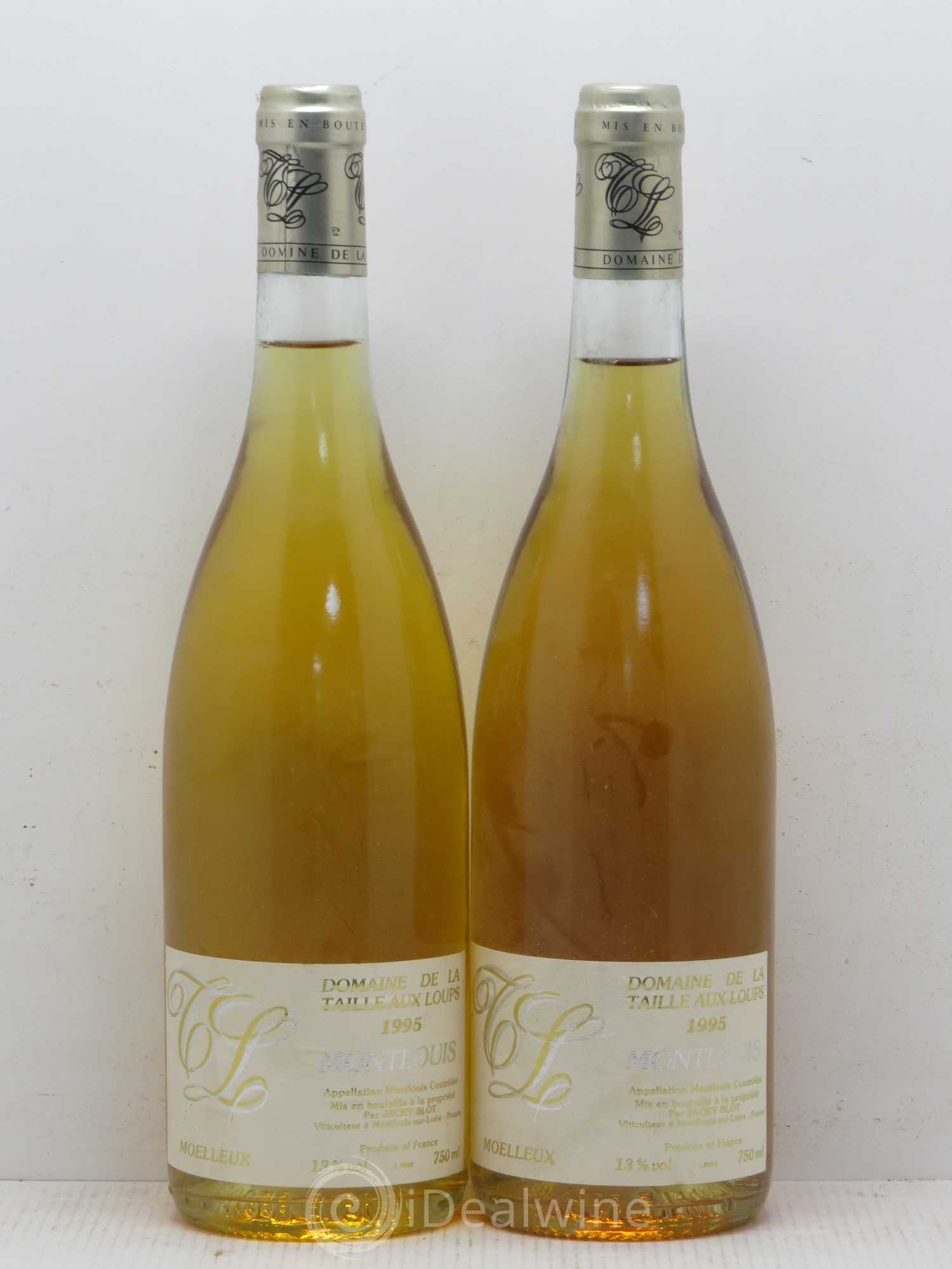 Montlouis-sur-Loire Moelleux La Taille aux Loups - Jacky Blot (senza prezzo di riserva) 1995 - Lotto di 2 bottiglie - 0