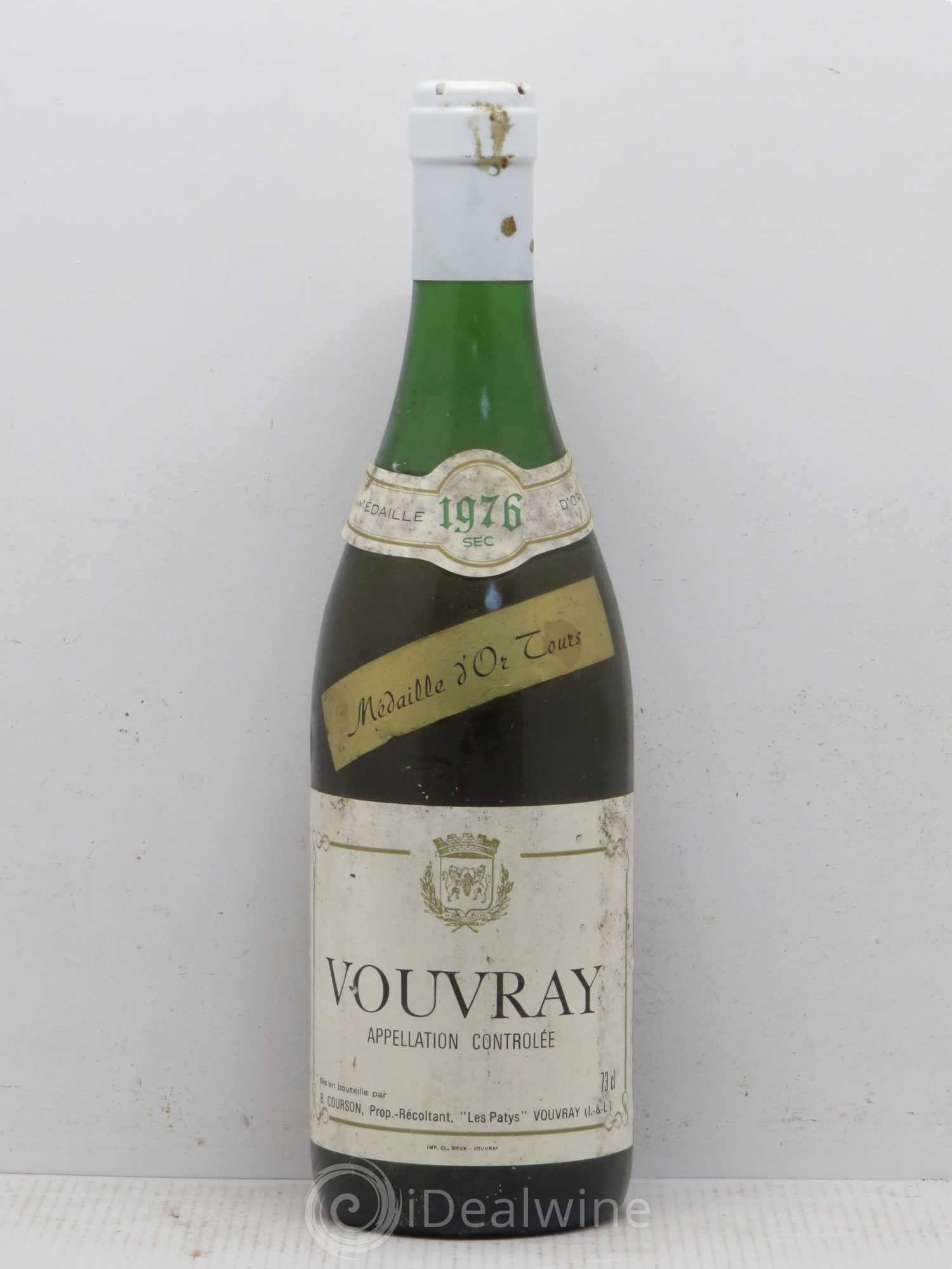 Vouvray Les Patys - B. Courson 1976 - Posten von 1 Flasche - 0