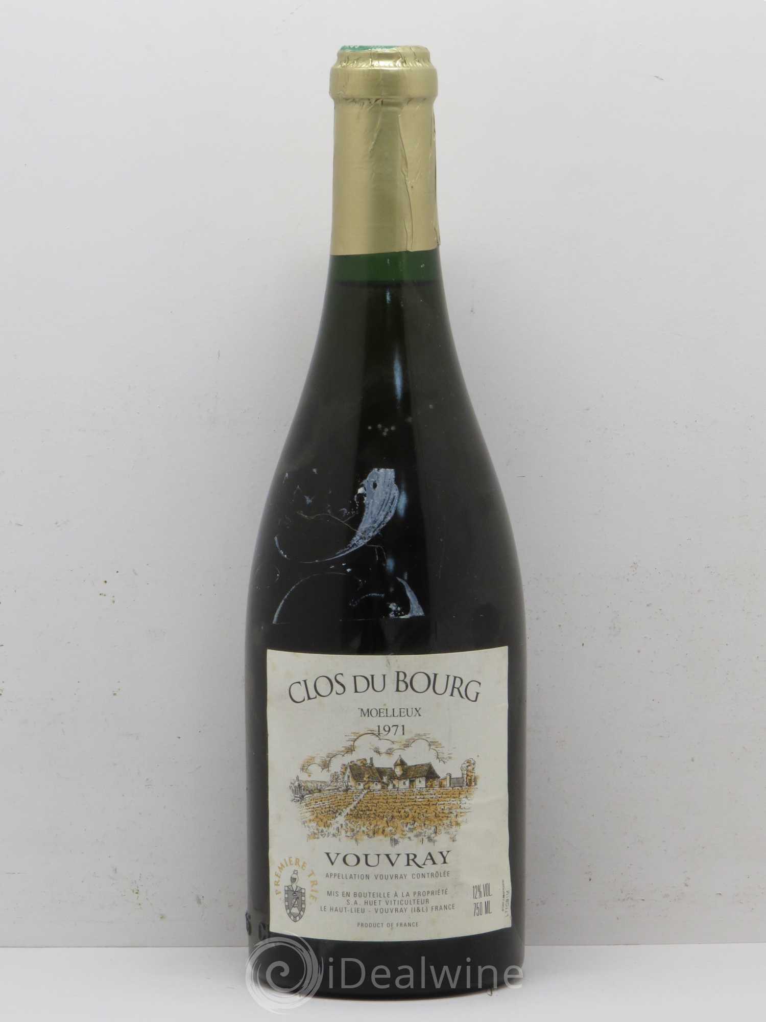 Vouvray Clos du Bourg Moelleux 1ère trie Domaine Huet 1971 - Lotto di 1 bottiglia - 0