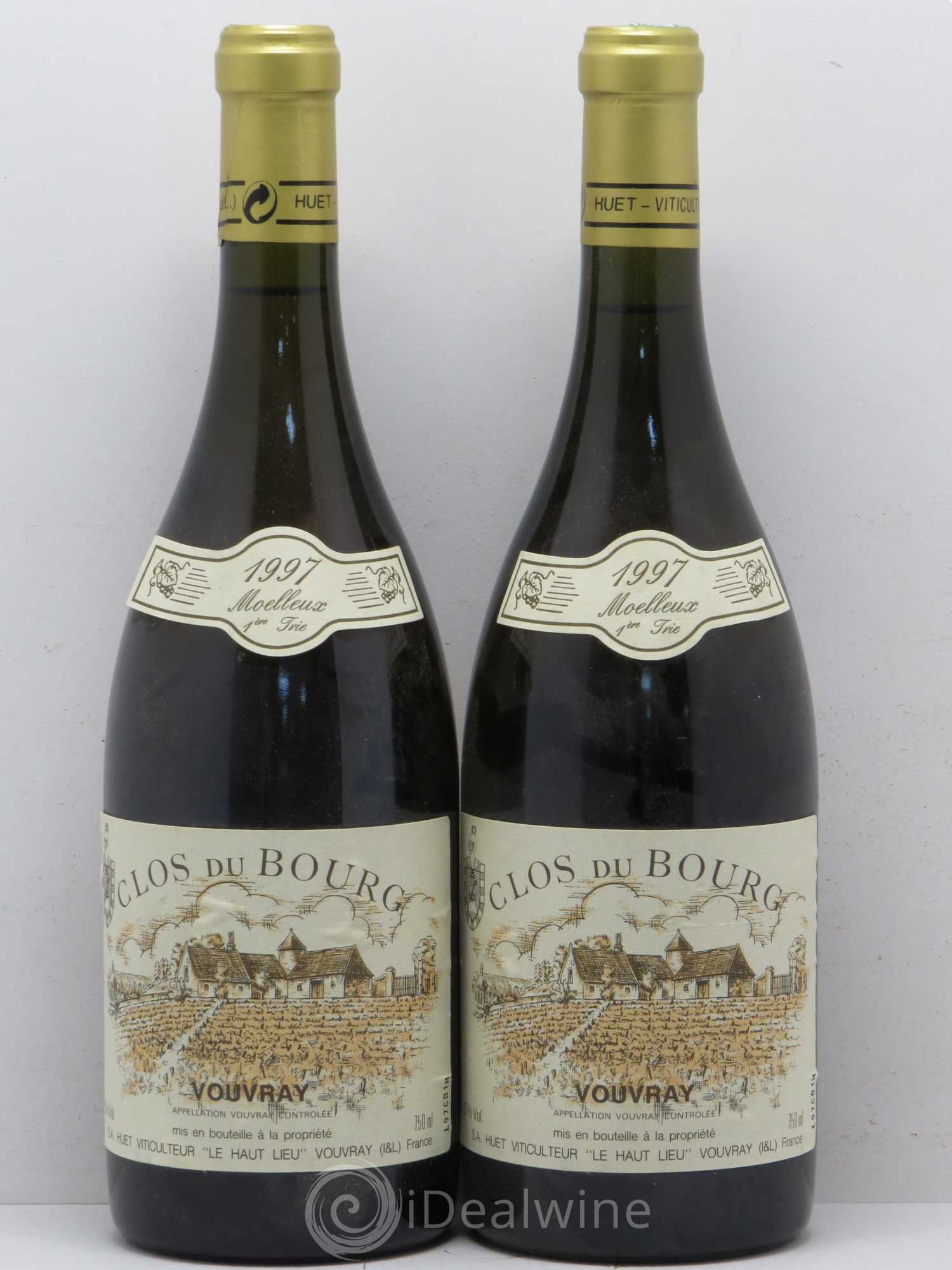 Vouvray Clos du Bourg Moelleux 1ère trie Domaine Huet 1997 - Lotto di 8 bottiglie - 3