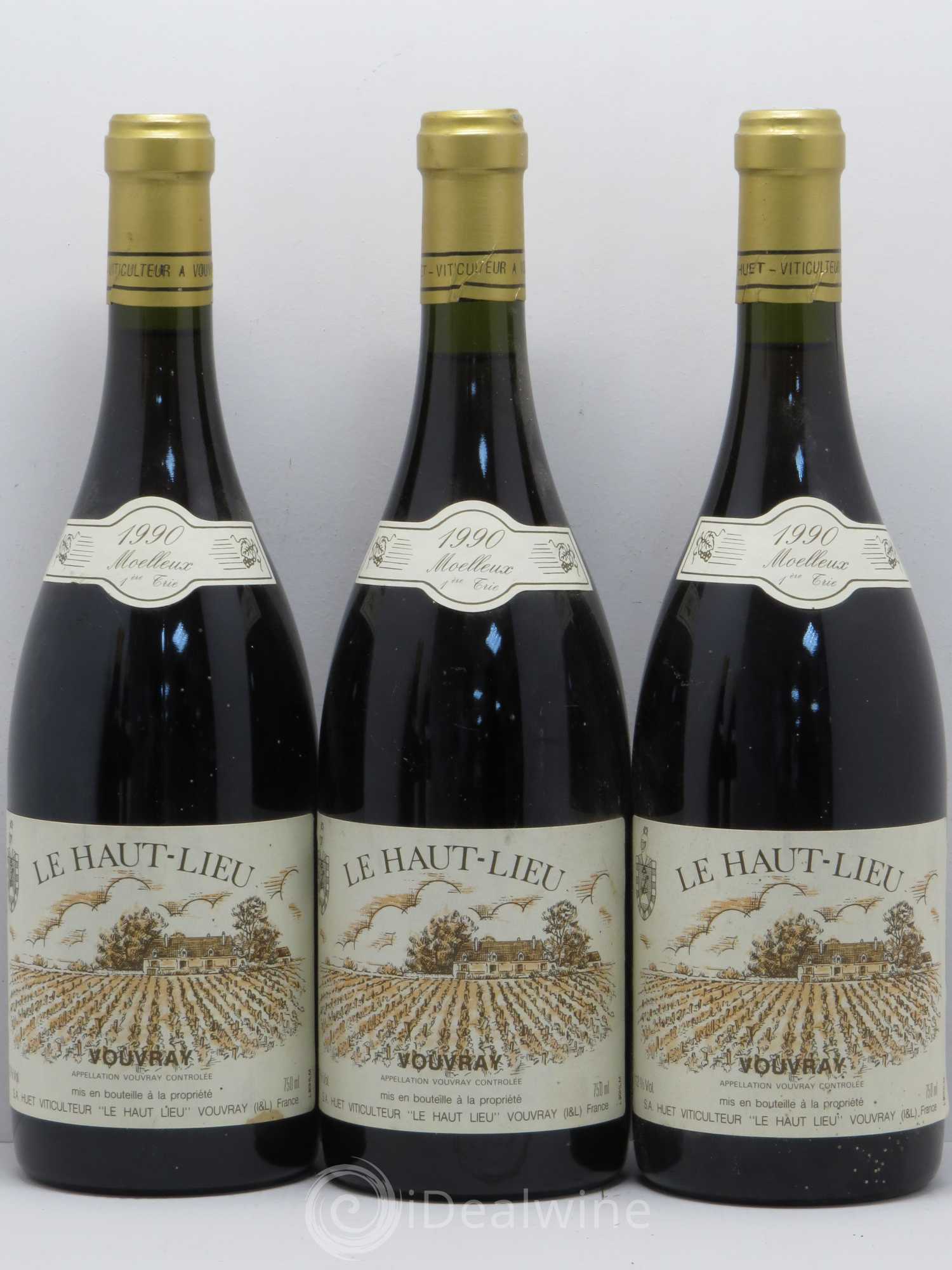 Vouvray Le Haut-Lieu Moelleux 1ère Trie Domaine Huet 1990 - Lotto di 5 bottiglie - 1