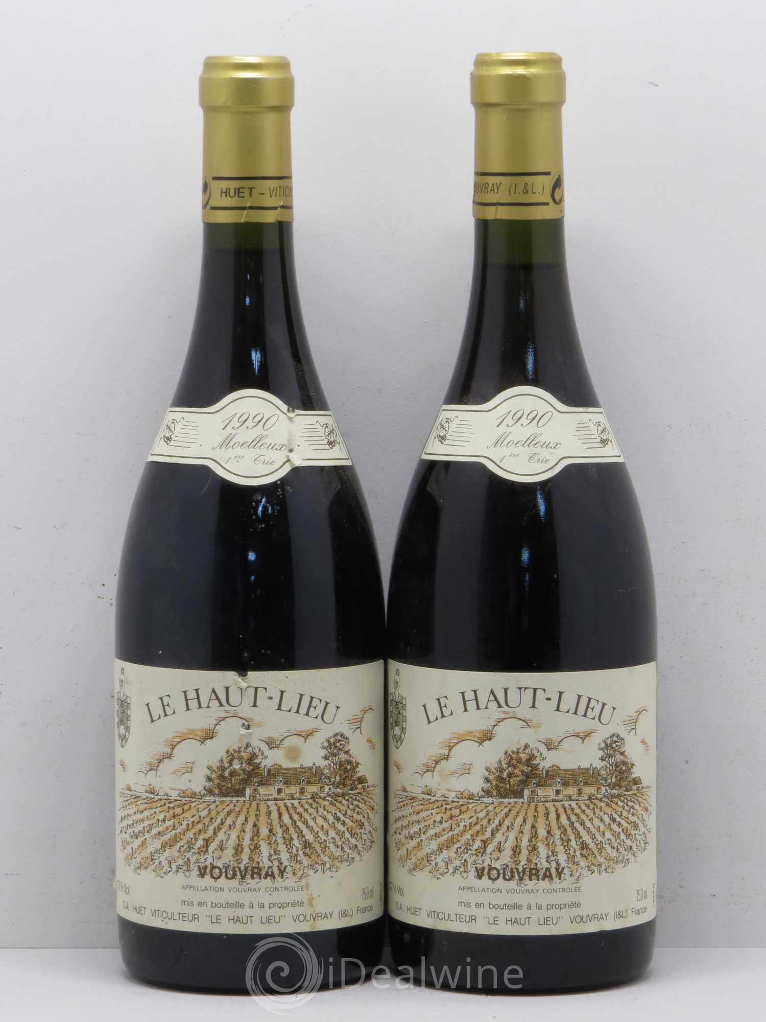 Vouvray Le Haut-Lieu Moelleux 1ère Trie Domaine Huet 1990 - Lotto di 5 bottiglie - 2