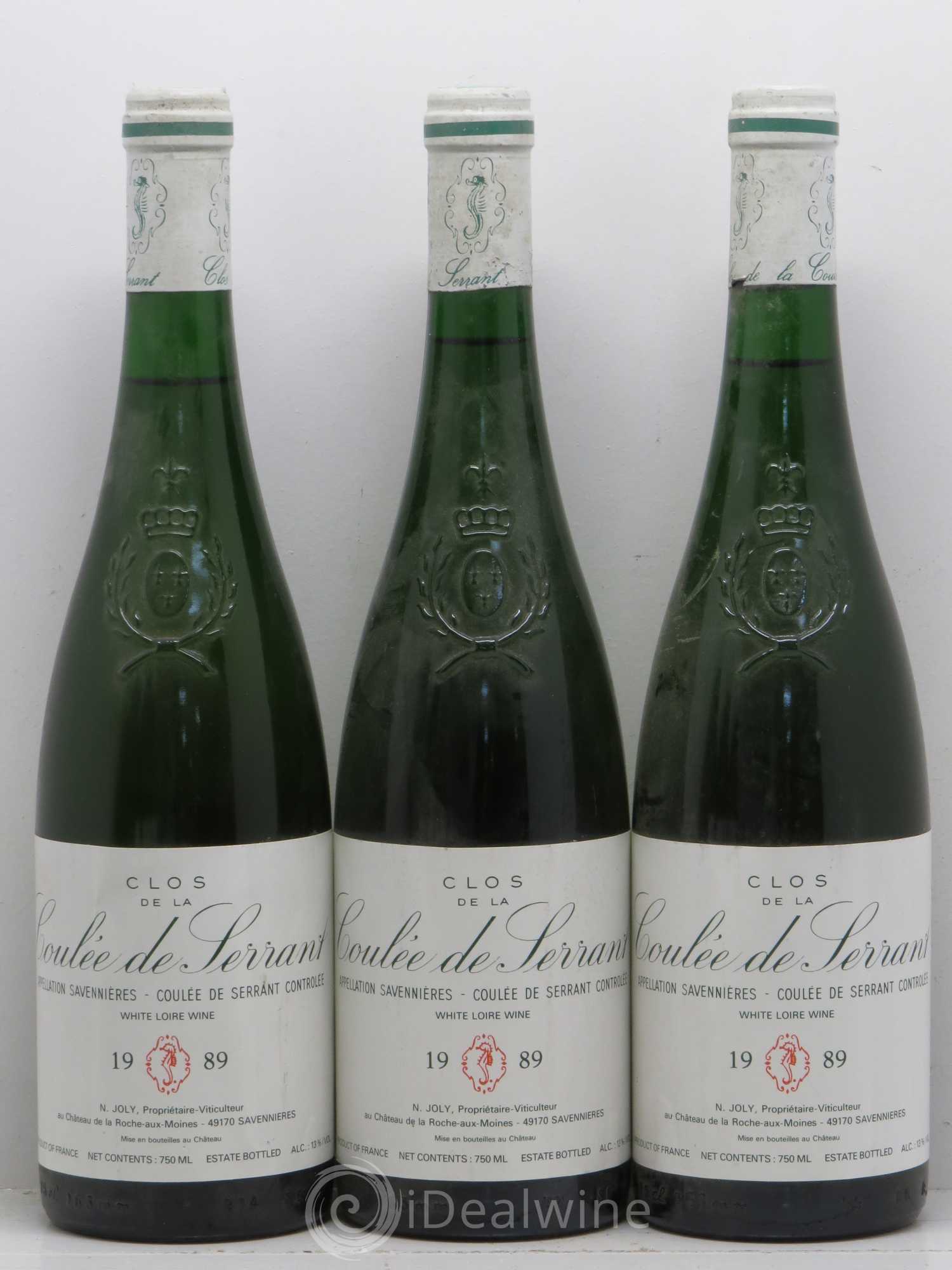 Savennières Clos de la Coulée de Serrant Vignobles de la Coulée de Serrant - Nicolas Joly 1989 - Lot de 6 bouteilles - 1