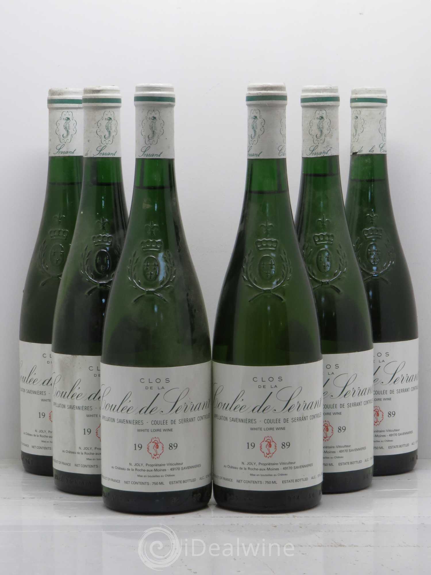 Savennières Clos de la Coulée de Serrant Vignobles de la Coulée de Serrant - Nicolas Joly 1989 - Lot de 6 bouteilles - 0