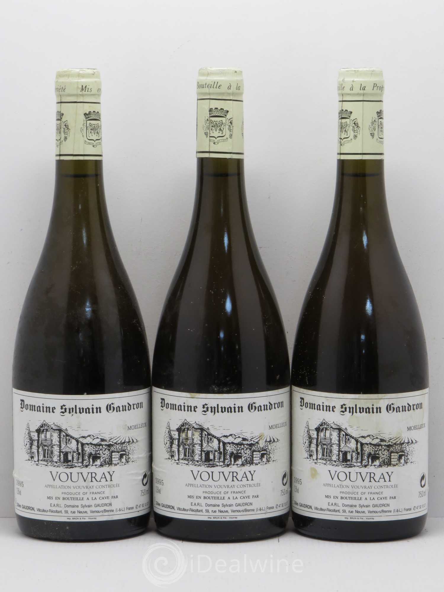 Vouvray Sylvain Gaudron 1995 - Lot de 6 bouteilles - 2