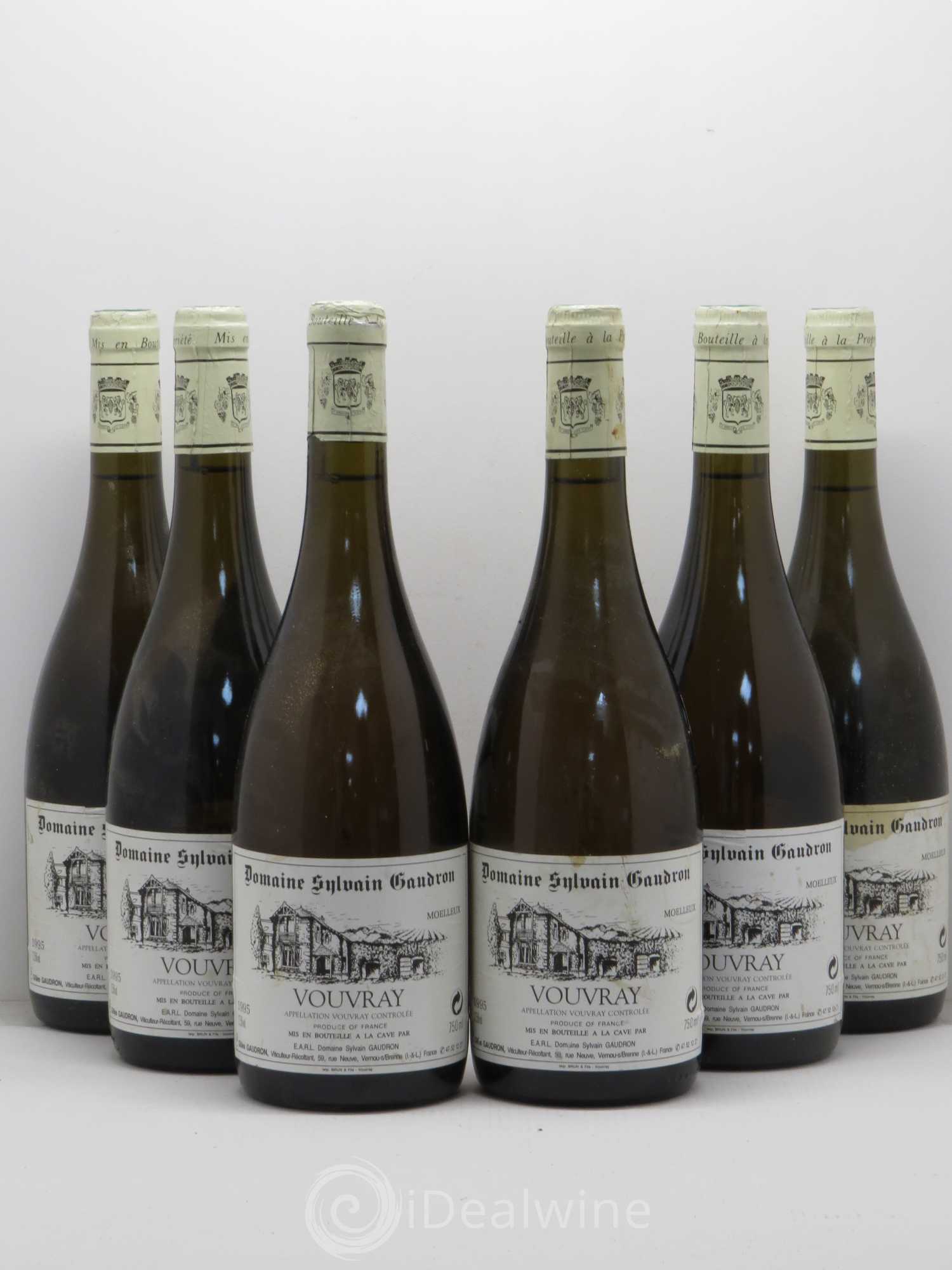 Vouvray Sylvain Gaudron 1995 - Lotto di 6 bottiglie - 0