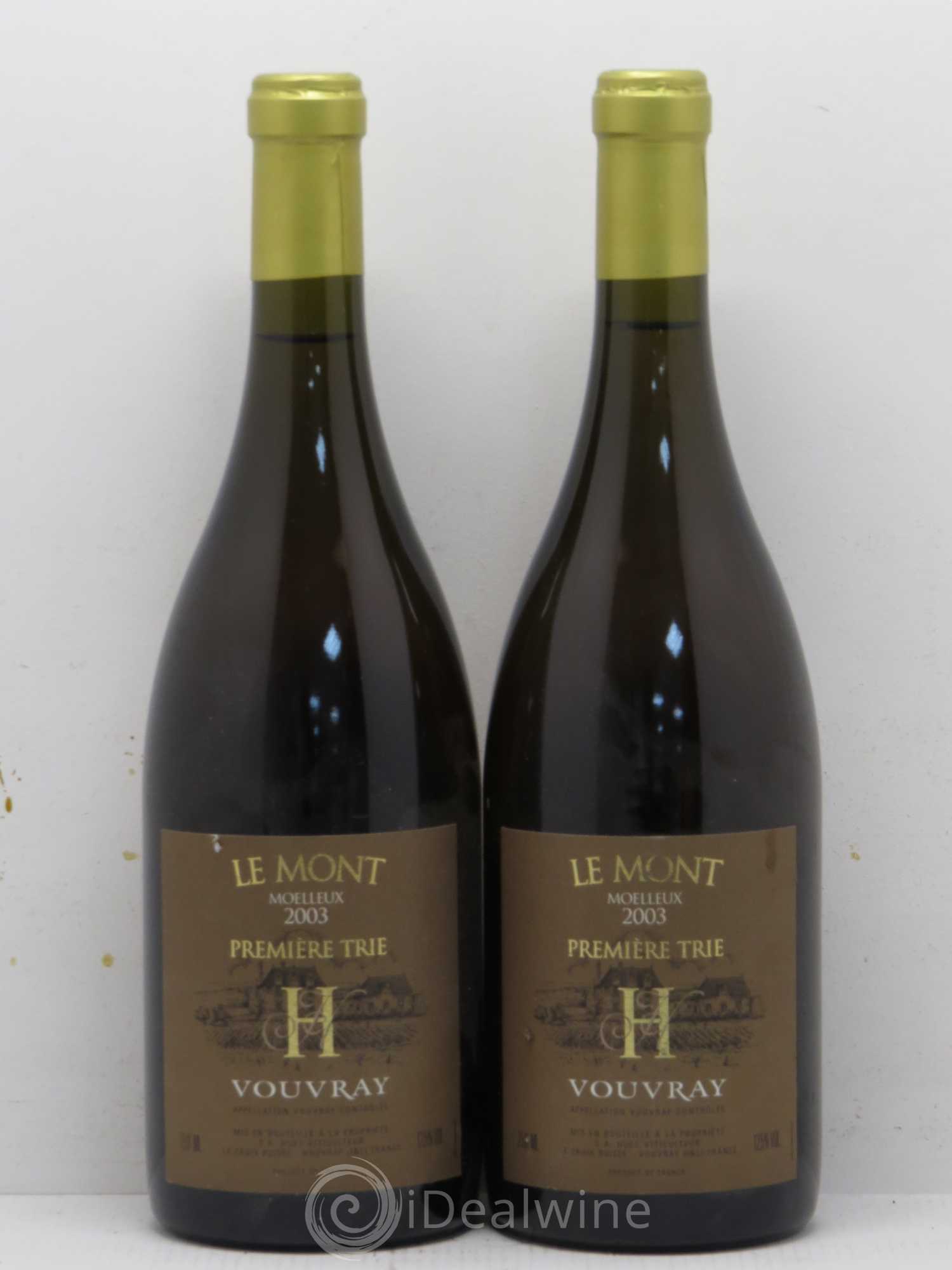 Vouvray Le Mont Moelleux 1ère Trie Domaine Huet 2003 - Lotto di 5 bottiglie - 2
