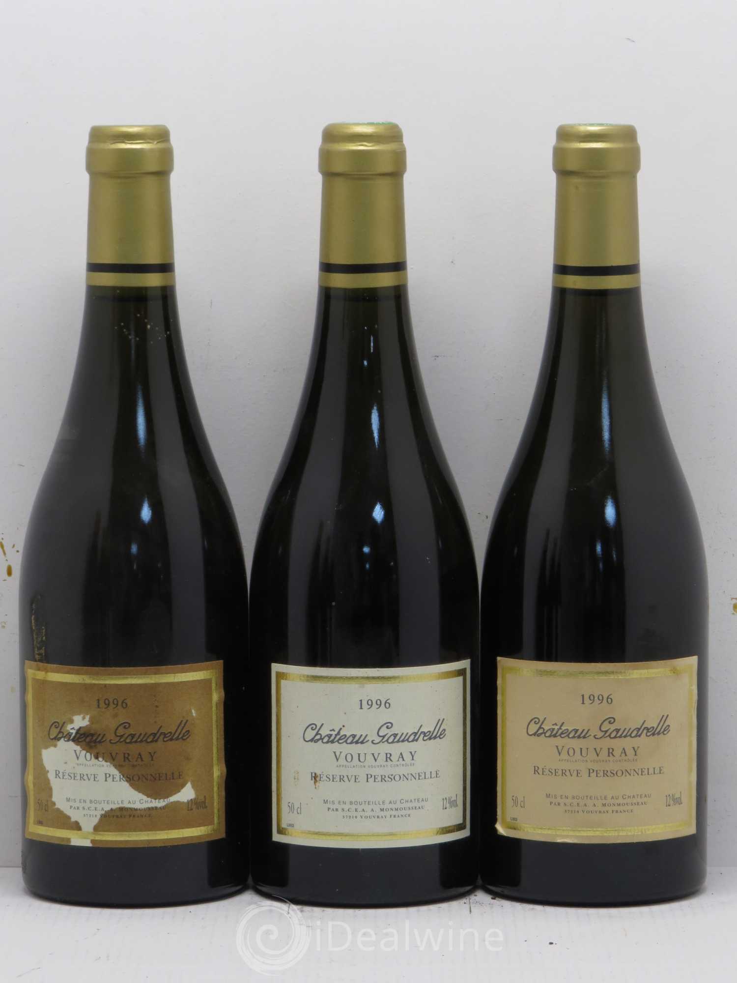 Vouvray Château de Gaudrelle Réserve Personnelle 1996 - Lotto di 6 bottiglie - 1