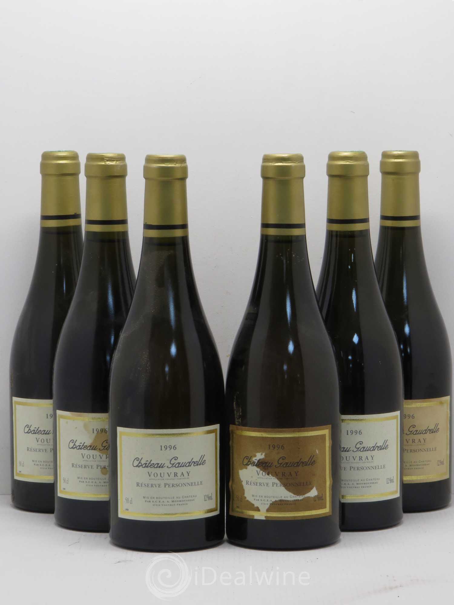 Vouvray Château de Gaudrelle Réserve Personnelle 1996 - Lotto di 6 bottiglie - 0