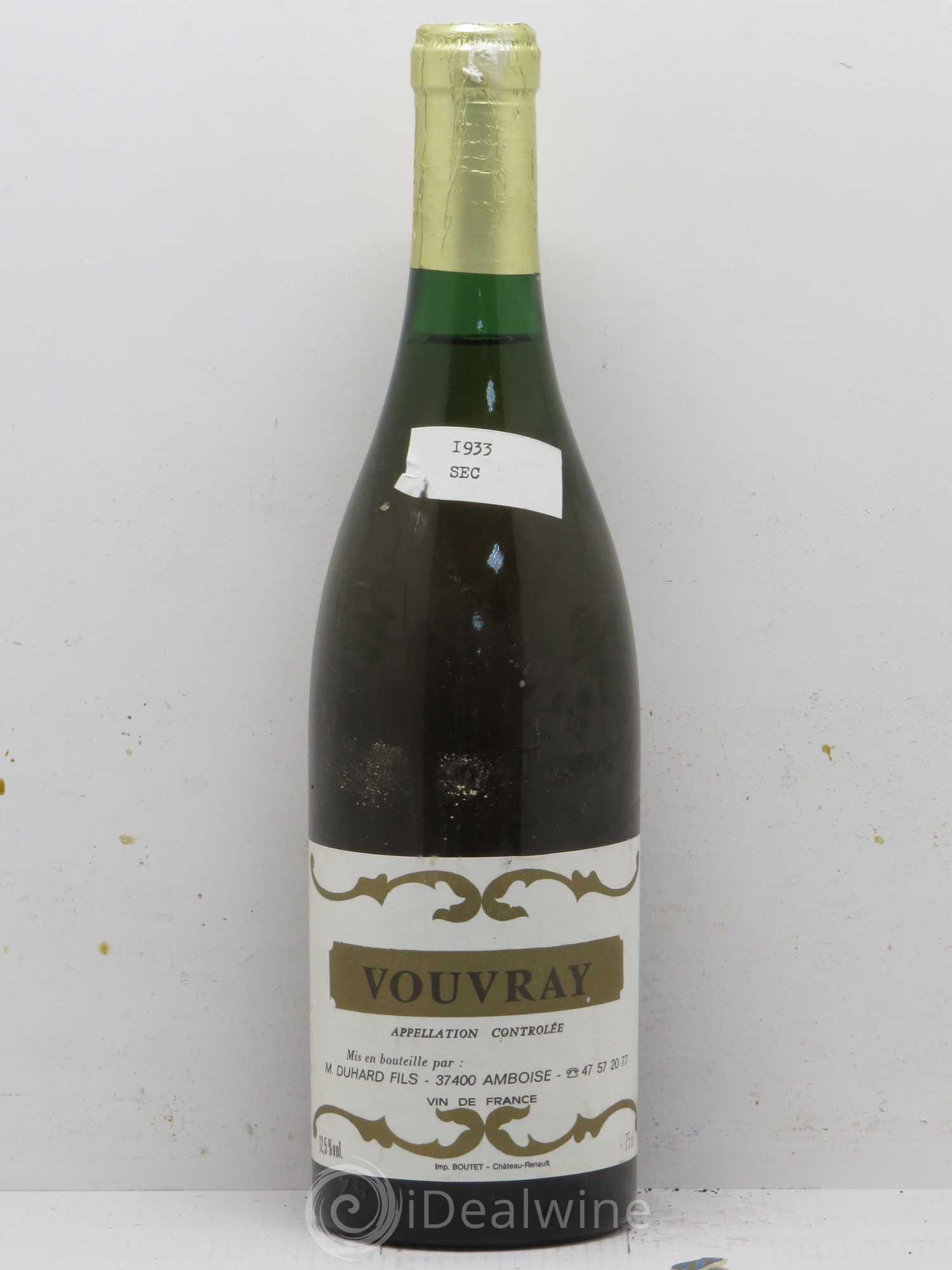 Vouvray Caves Duhard 1933 - Posten von 1 Flasche - 0