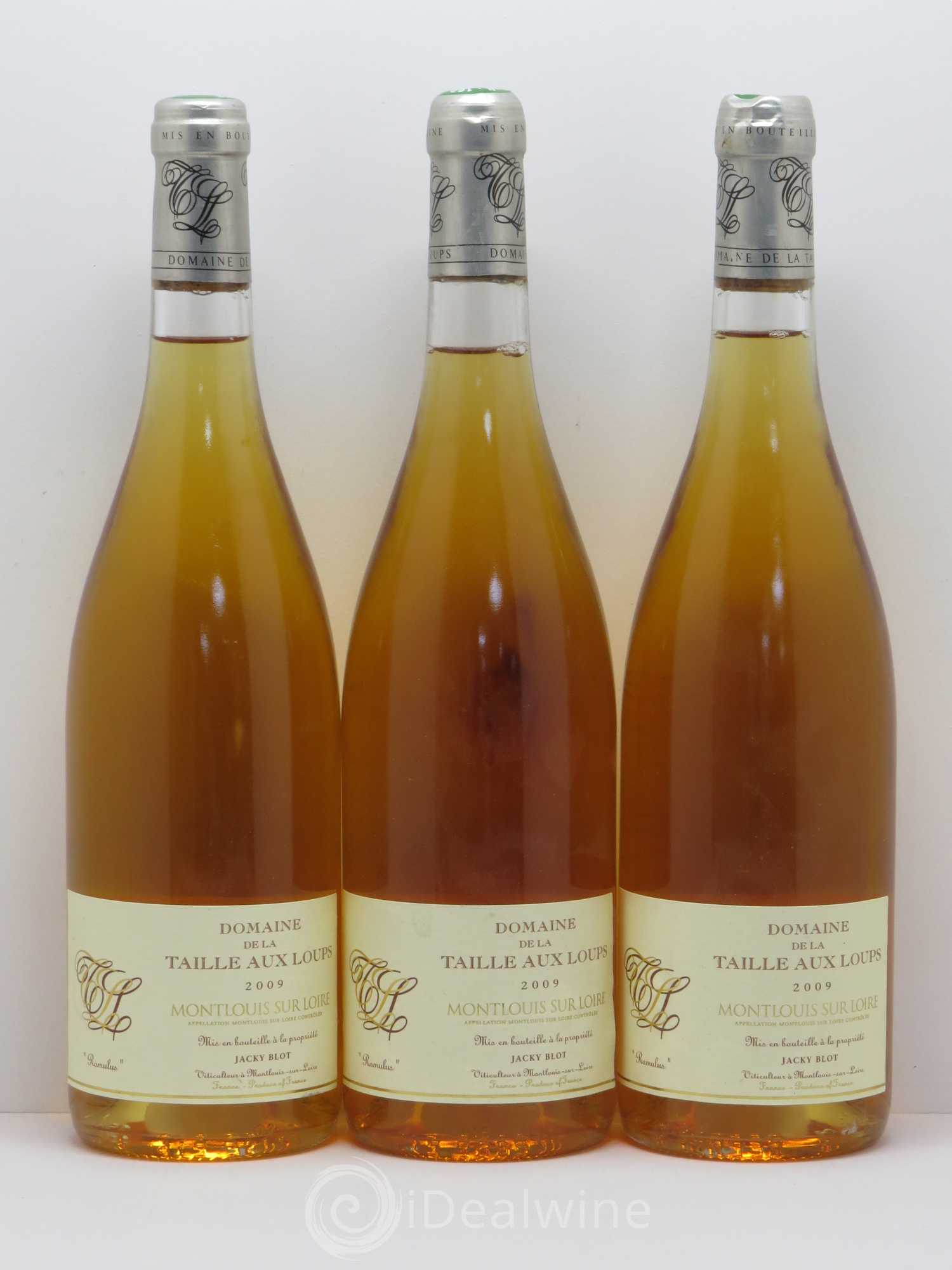 Montlouis-sur-Loire Romulus La Taille aux Loups - Jacky Blot 2009 - Lotto di 3 bottiglie - 0