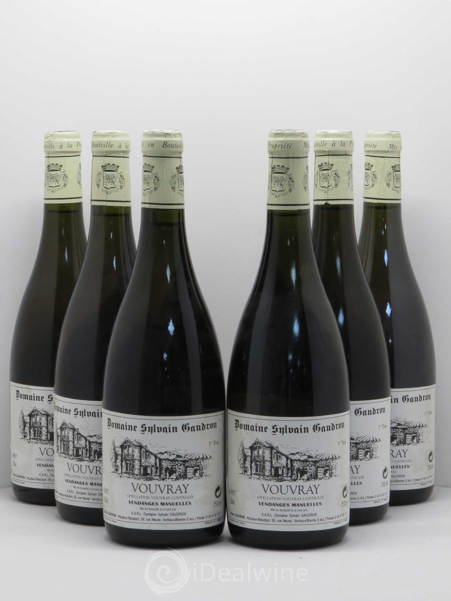 Vouvray Premiere Trie Sylvain Gaudron 1997 - Lotto di 6 bottiglie - 0