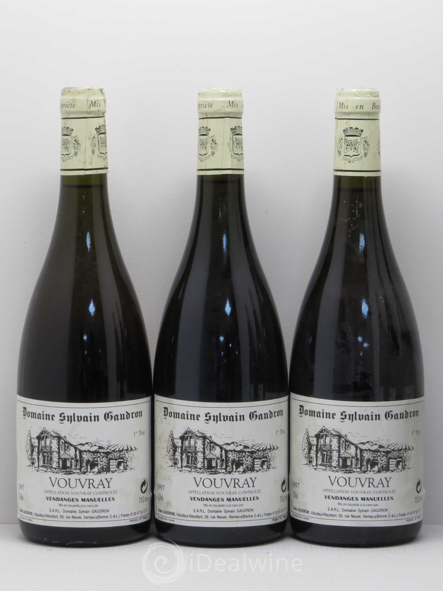 Vouvray Premiere Trie Sylvain Gaudron 1997 - Lotto di 6 bottiglie - 1