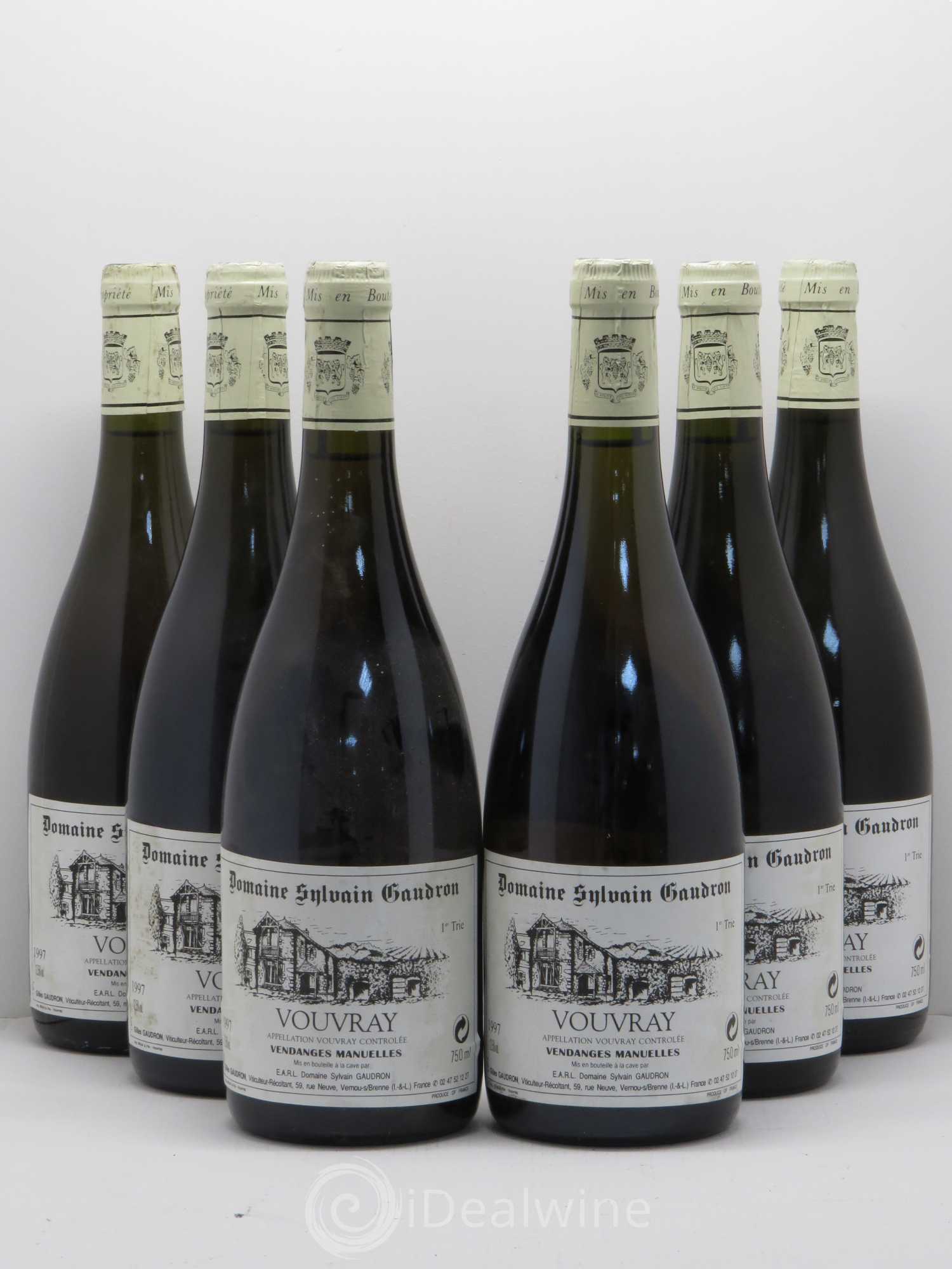 Vouvray Premiere Trie Sylvain Gaudron 1997 - Lotto di 6 bottiglie - 0