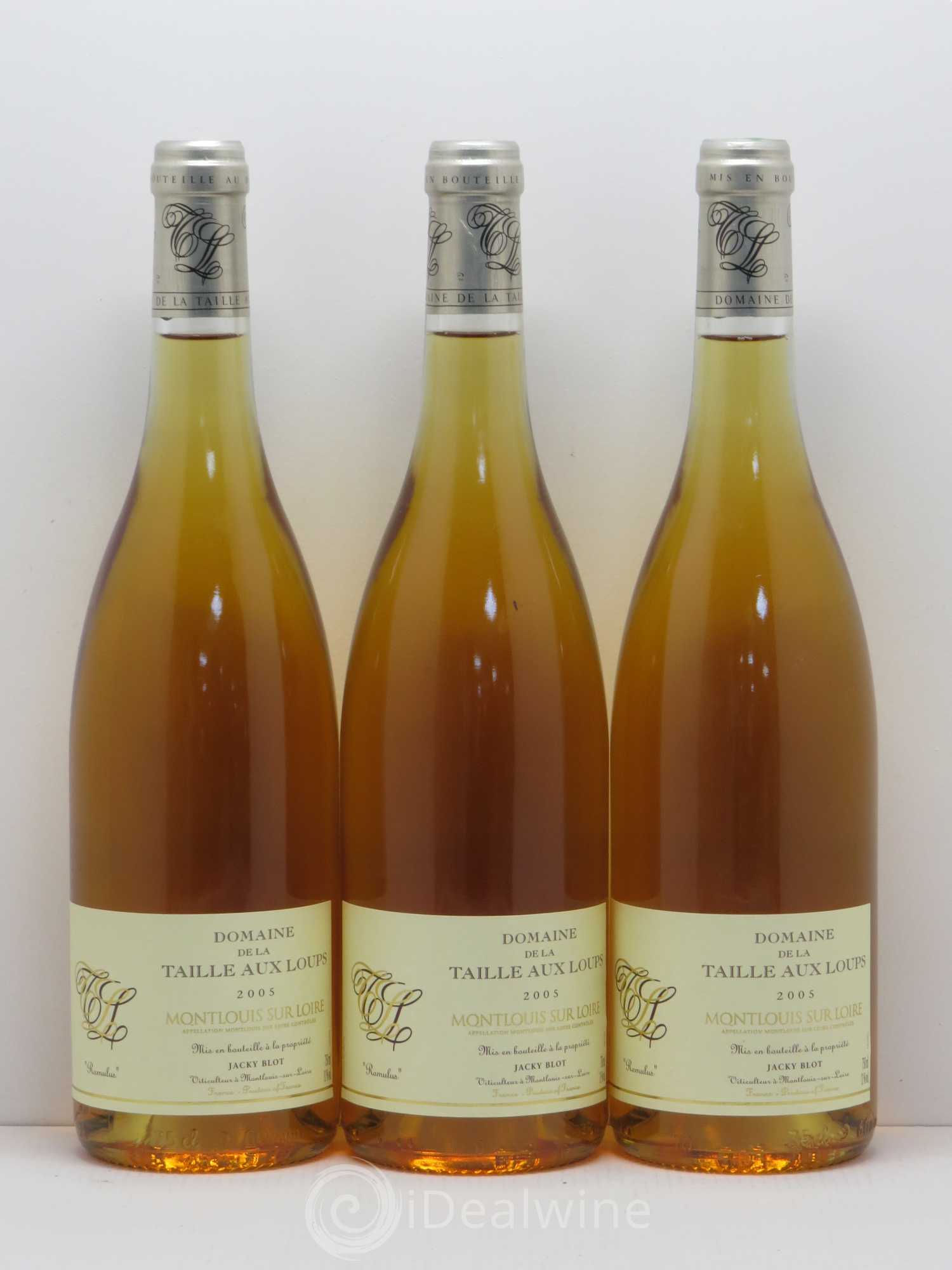 Montlouis-sur-Loire Romulus La Taille aux Loups - Jacky Blot 2005 - Lotto di 3 bottiglie - 0
