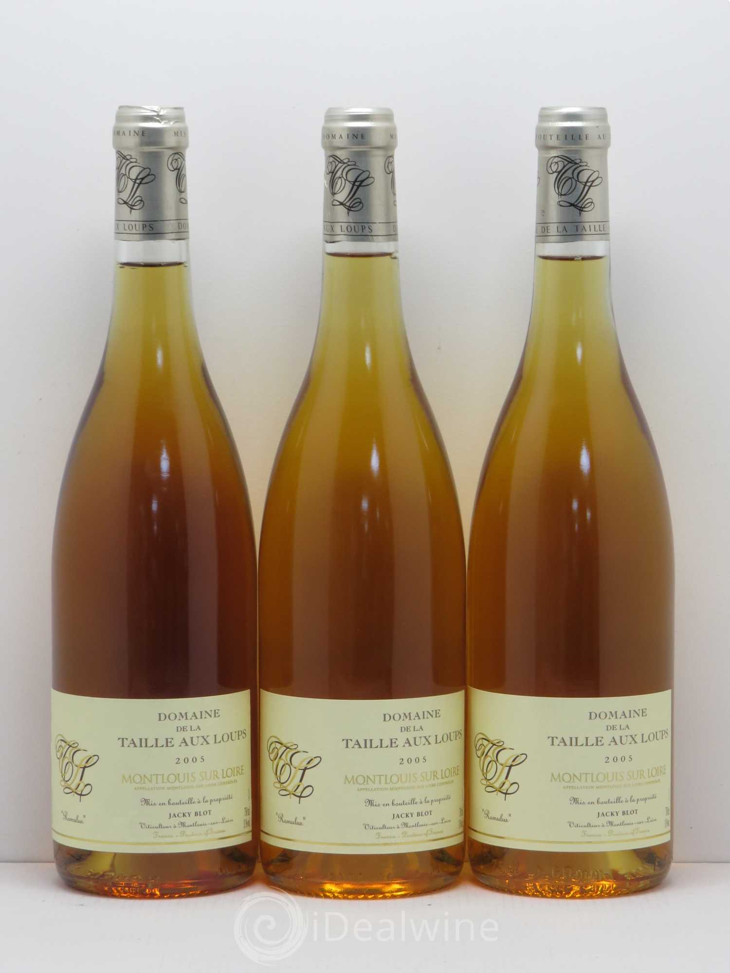 Montlouis-sur-Loire Romulus La Taille aux Loups - Jacky Blot 2005 - Lotto di 3 bottiglie - 0