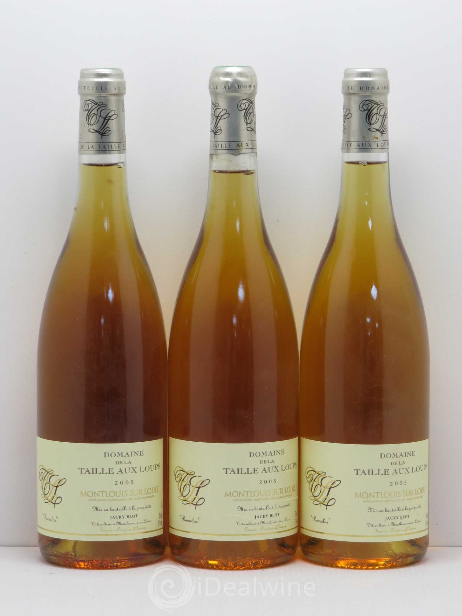 Montlouis-sur-Loire Romulus La Taille aux Loups - Jacky Blot 2005 - Lotto di 3 bottiglie - 0
