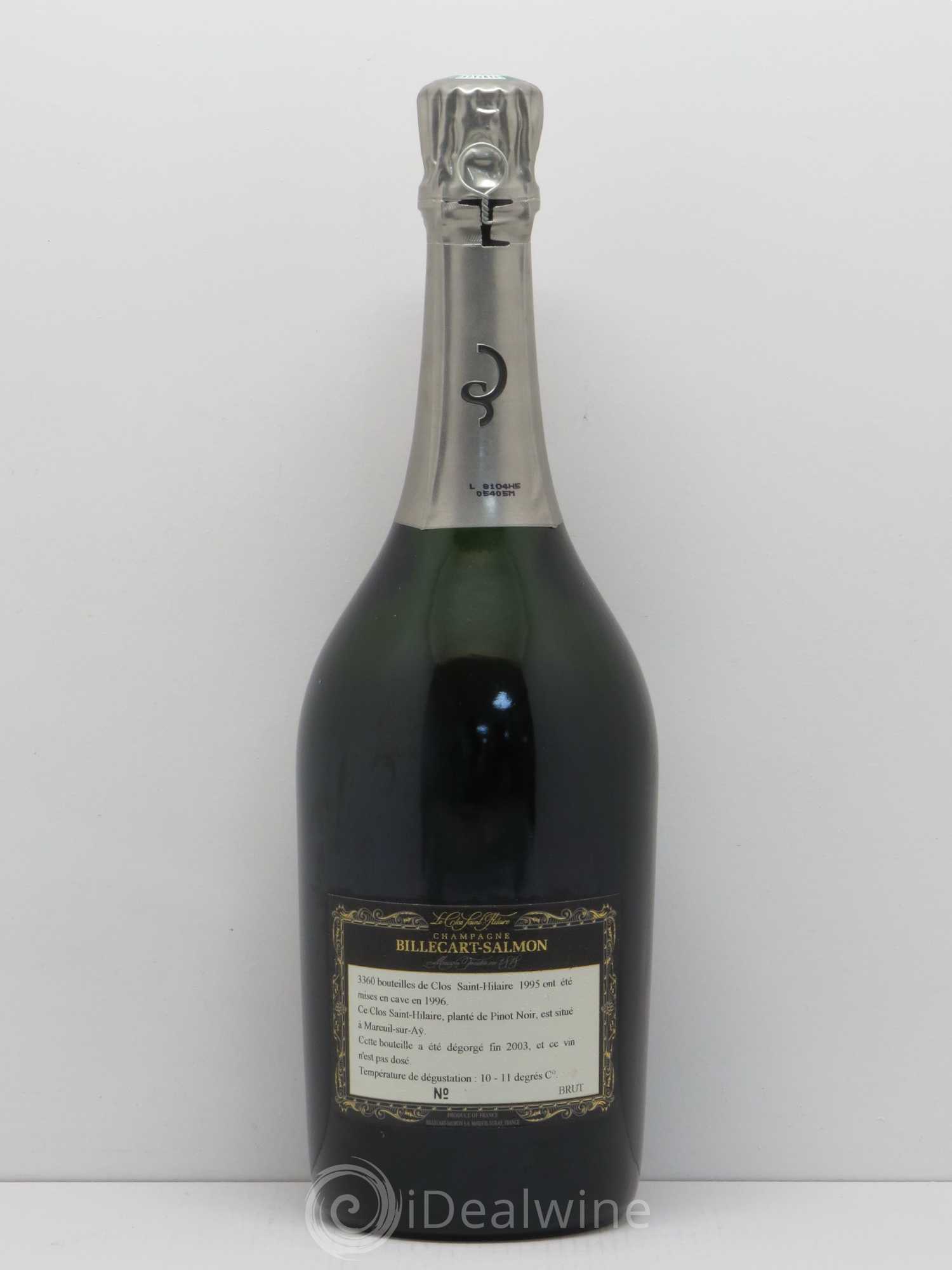 Extra-Brut Billecart-Salmon Clos Saint Hilaire 1995 - Lot de 1 bouteille - 1