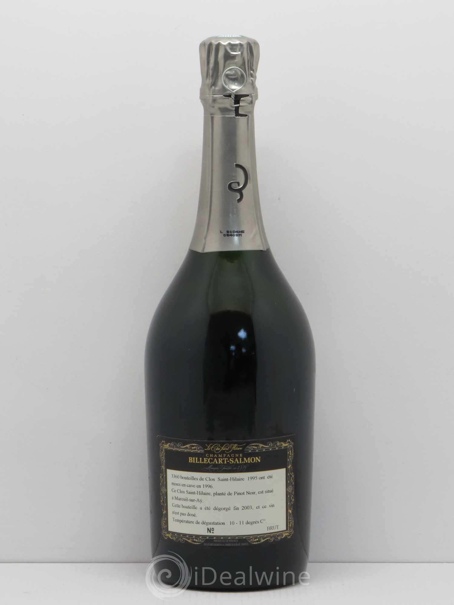 Extra-Brut Billecart-Salmon Clos Saint Hilaire 1995 - Lot de 1 bouteille - 1