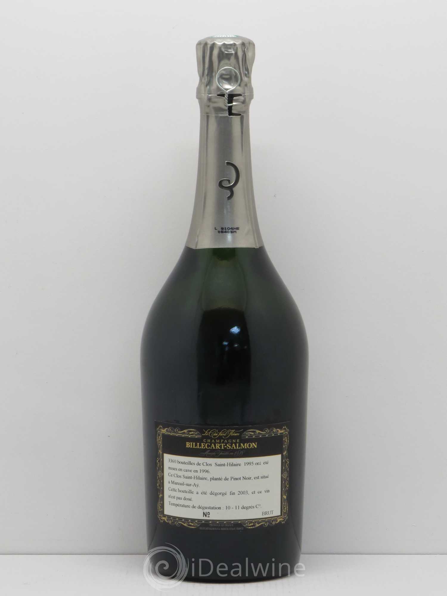 Extra-Brut Billecart-Salmon Clos Saint Hilaire 1995 - Lot de 1 bouteille - 1