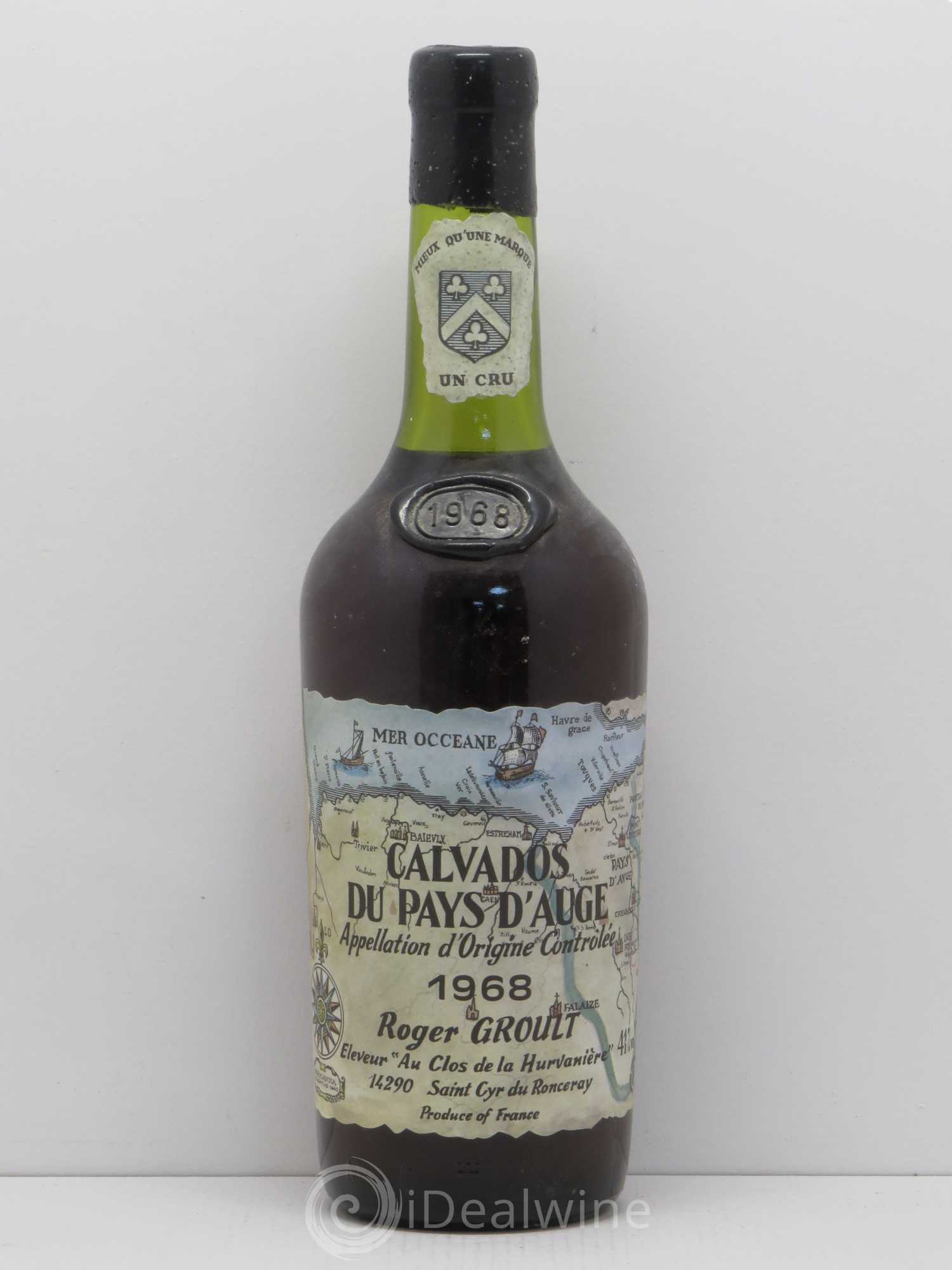 Calvados Du Pays d'Auge Roger Groult 1968 - Posten von 1 Flasche - 0