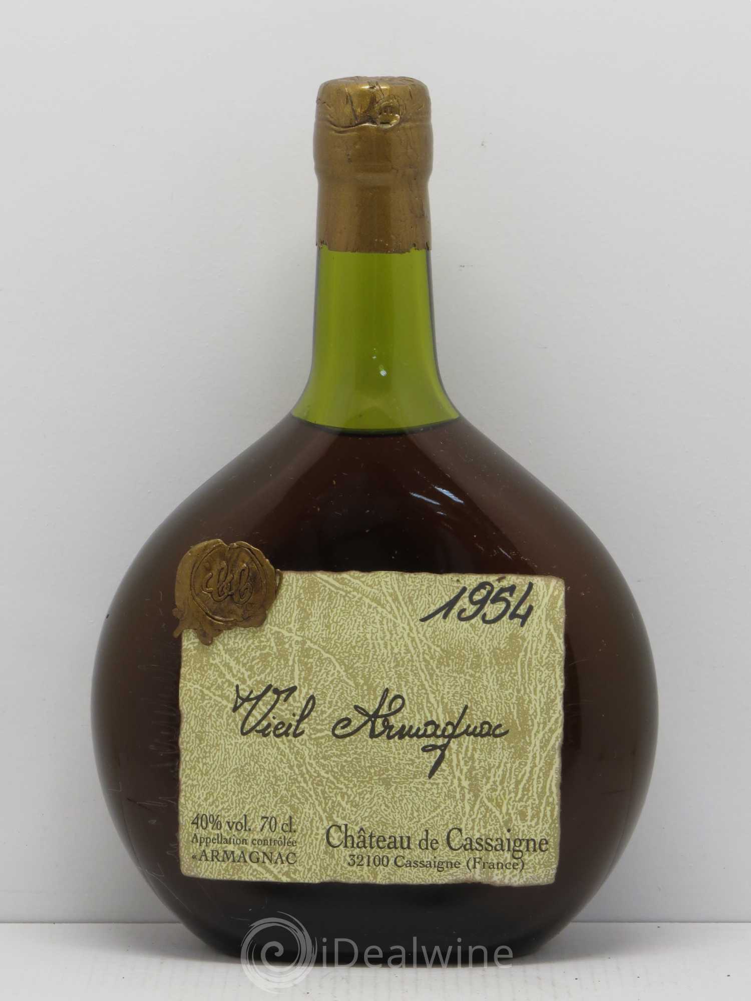 Armagnac Vieil Armagnac Château de Cassaigne 1954 - Posten von 1 Flasche - 0