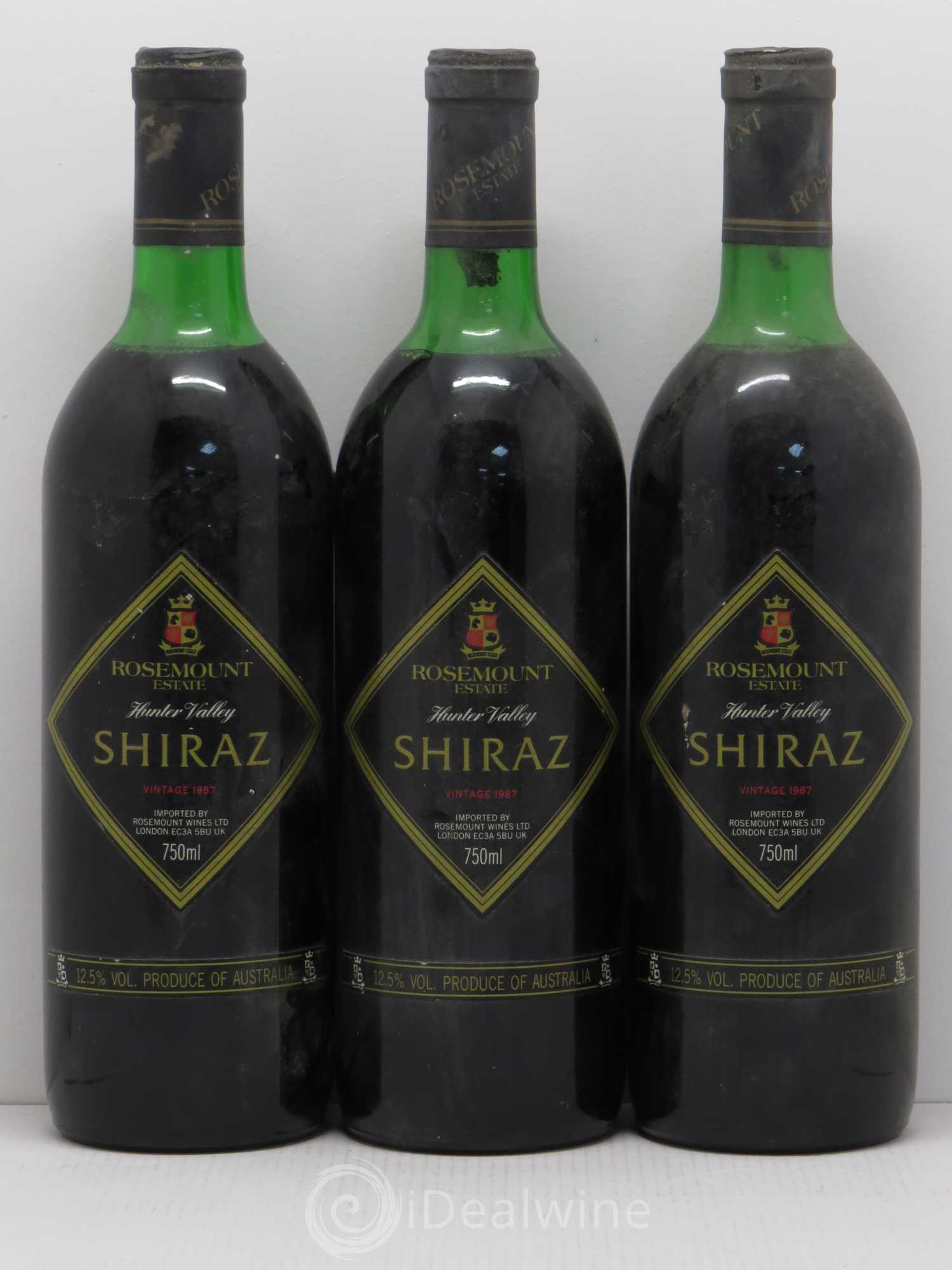 Australie Shiraz Rosemount Estate Hunter Valley 1987 - Posten von 3 Flaschen - 0