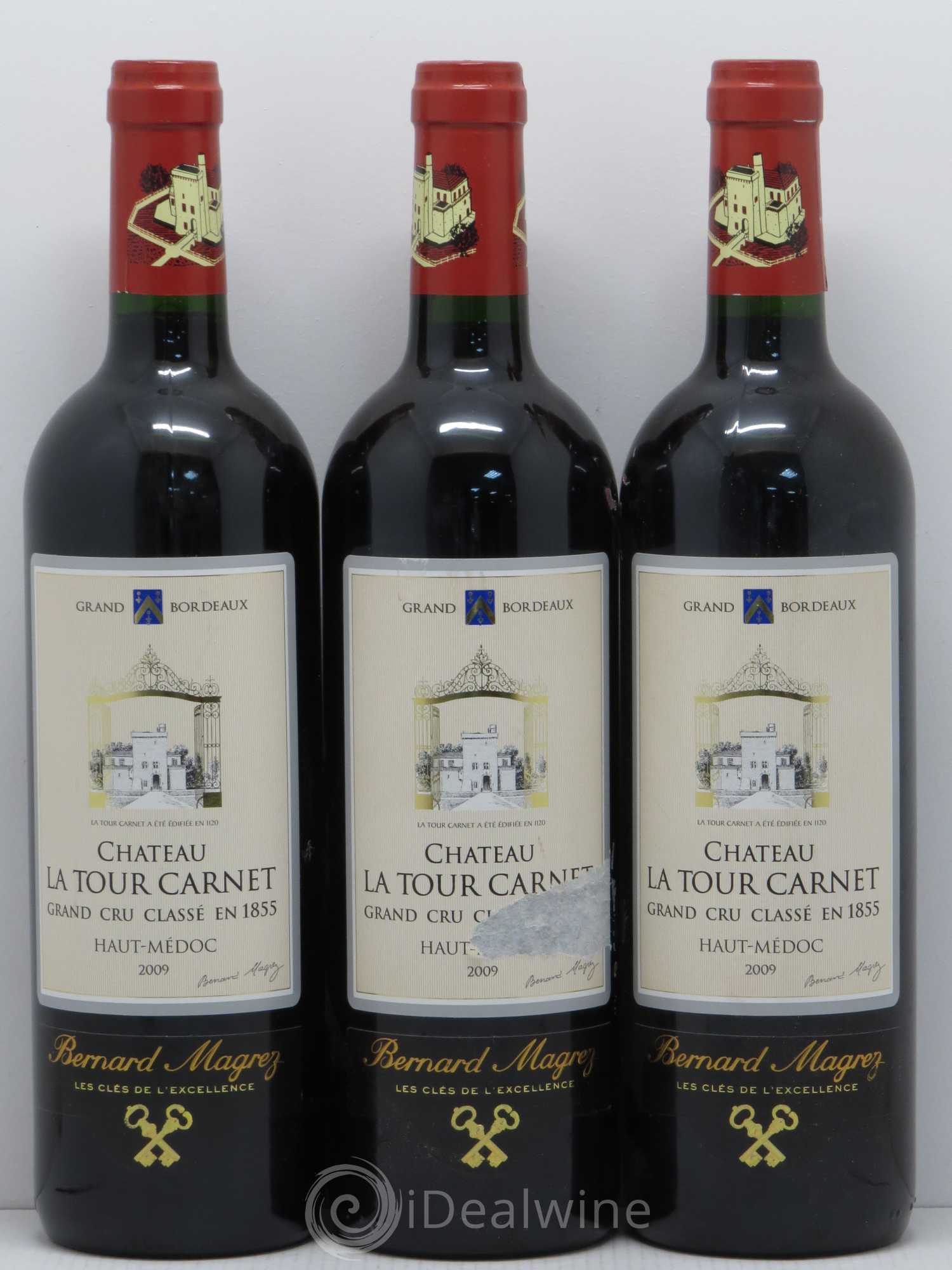Château la Tour Carnet 4ème Grand Cru Classé 2009 - Lot de 3 bouteilles - 0