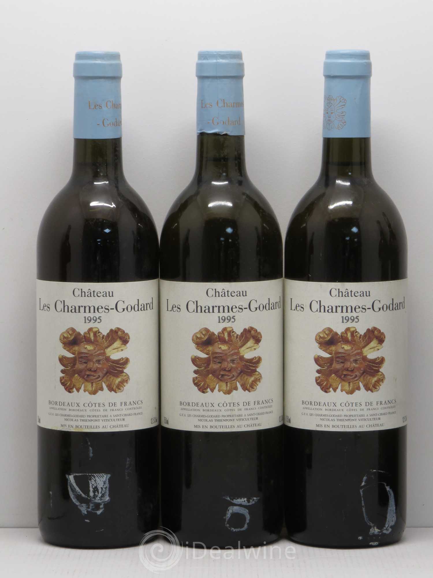Côtes de Francs Château Les Charmes Godard 1995 - Posten von 12 Flaschen - 3