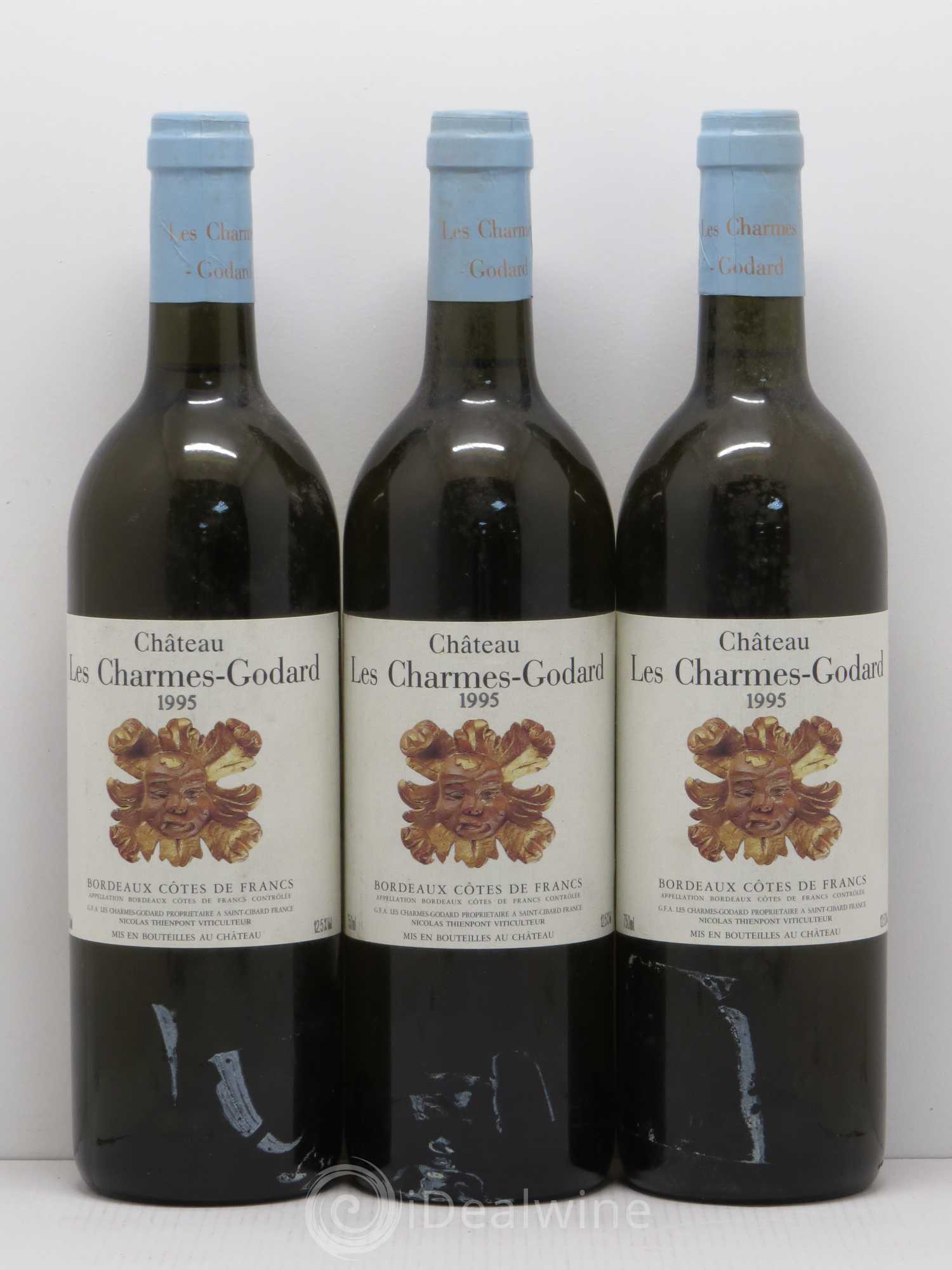 Côtes de Francs Château Les Charmes Godard 1995 - Posten von 12 Flaschen - 4