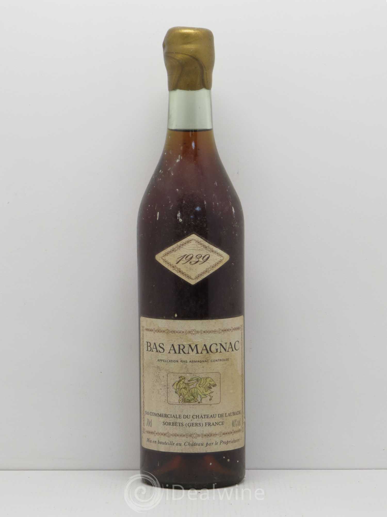 Bas-Armagnac Château de Laubade 1939 - Lot de 1 bouteille - 0