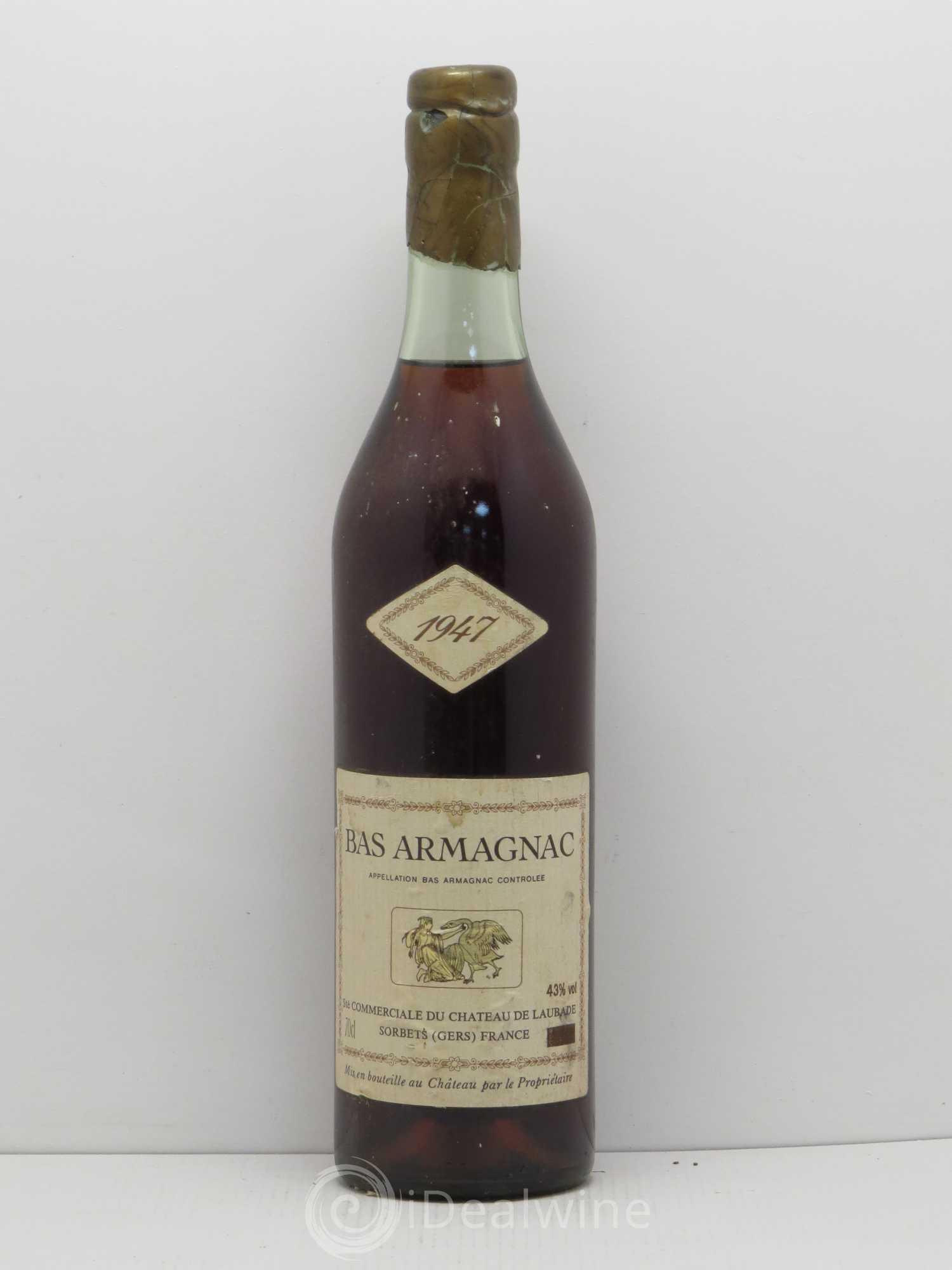 Bas-Armagnac Château de Laubade 1947 - Lot de 1 bouteille - 0