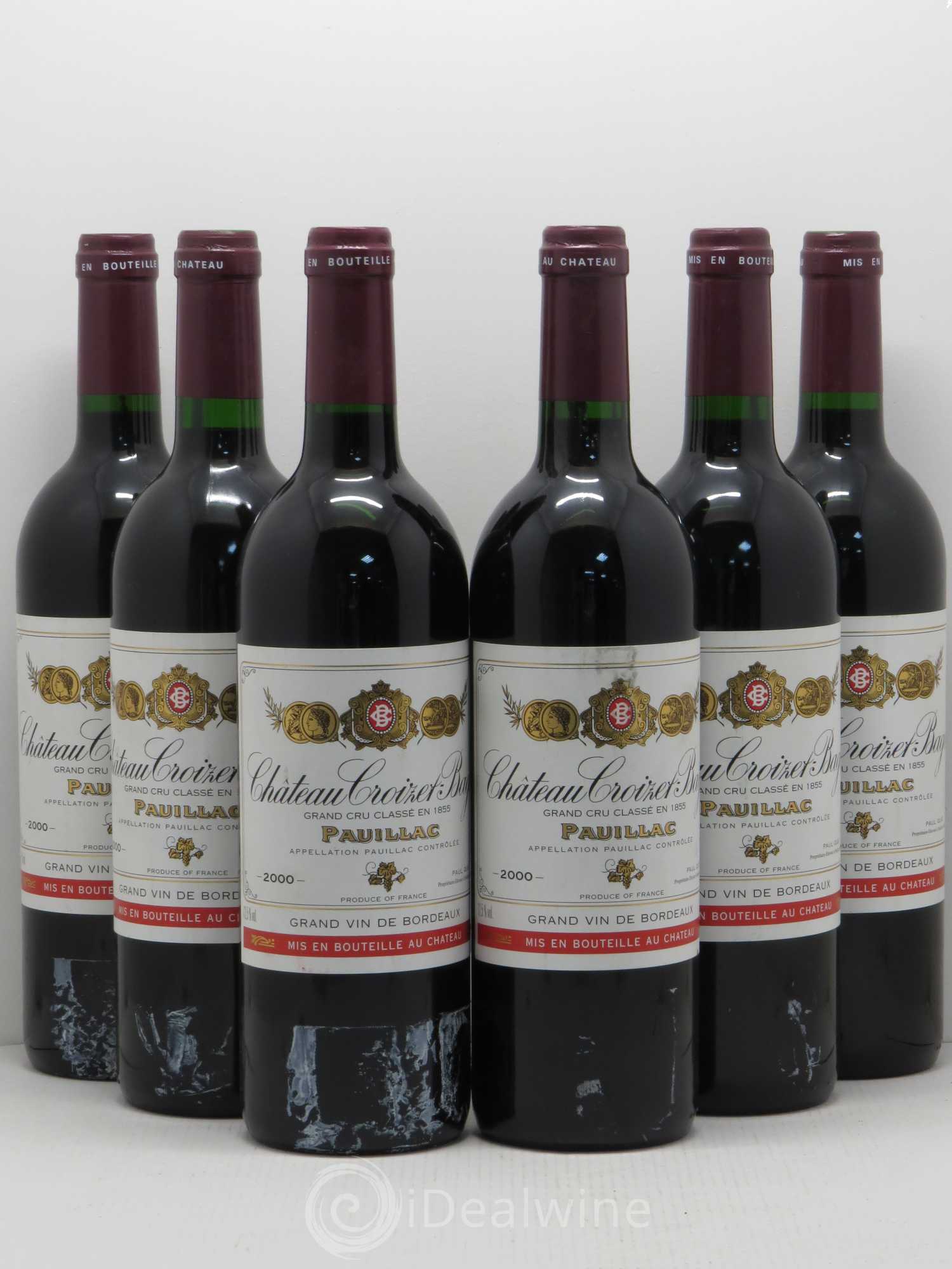 Château Croizet Bages 5ème Grand Cru Classé 2000 - Lot de 6 bouteilles - 0