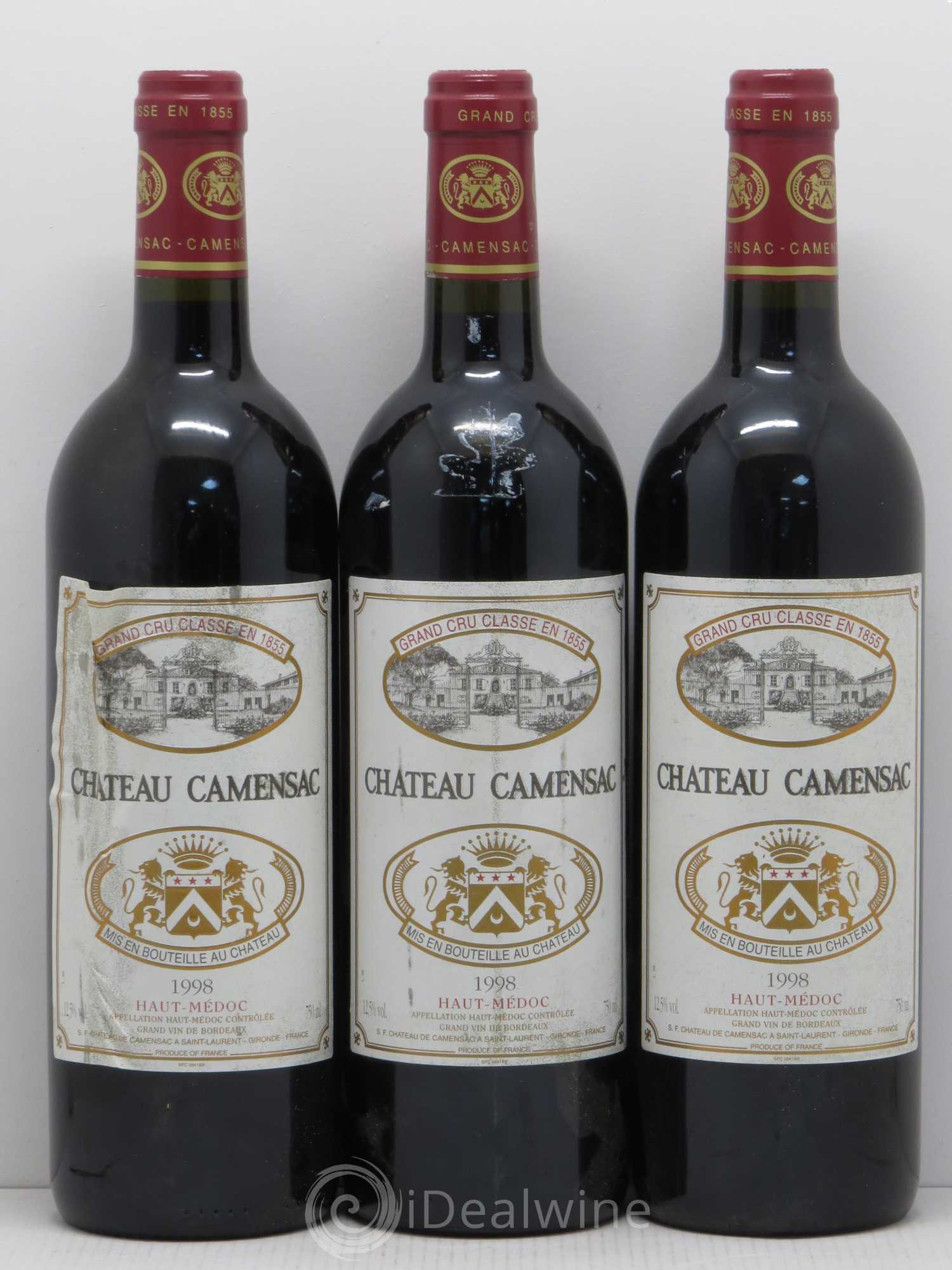 Château Camensac 5ème Grand Cru Classé 1998 - Lot de 6 bouteilles - 2