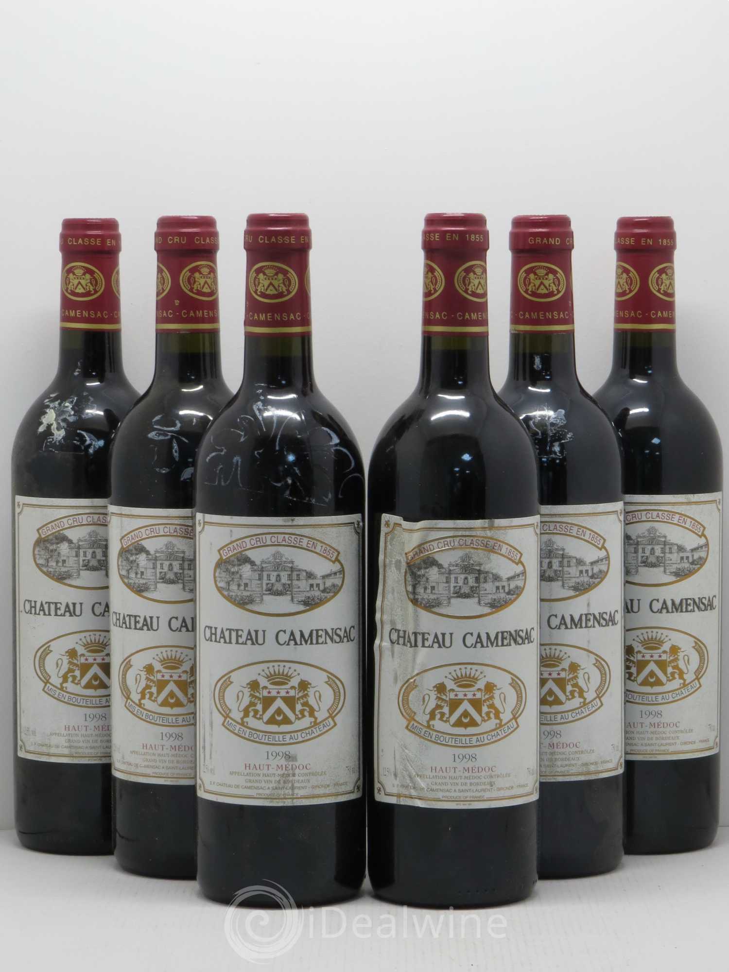 Château Camensac 5ème Grand Cru Classé 1998 - Lot de 6 bouteilles - 0