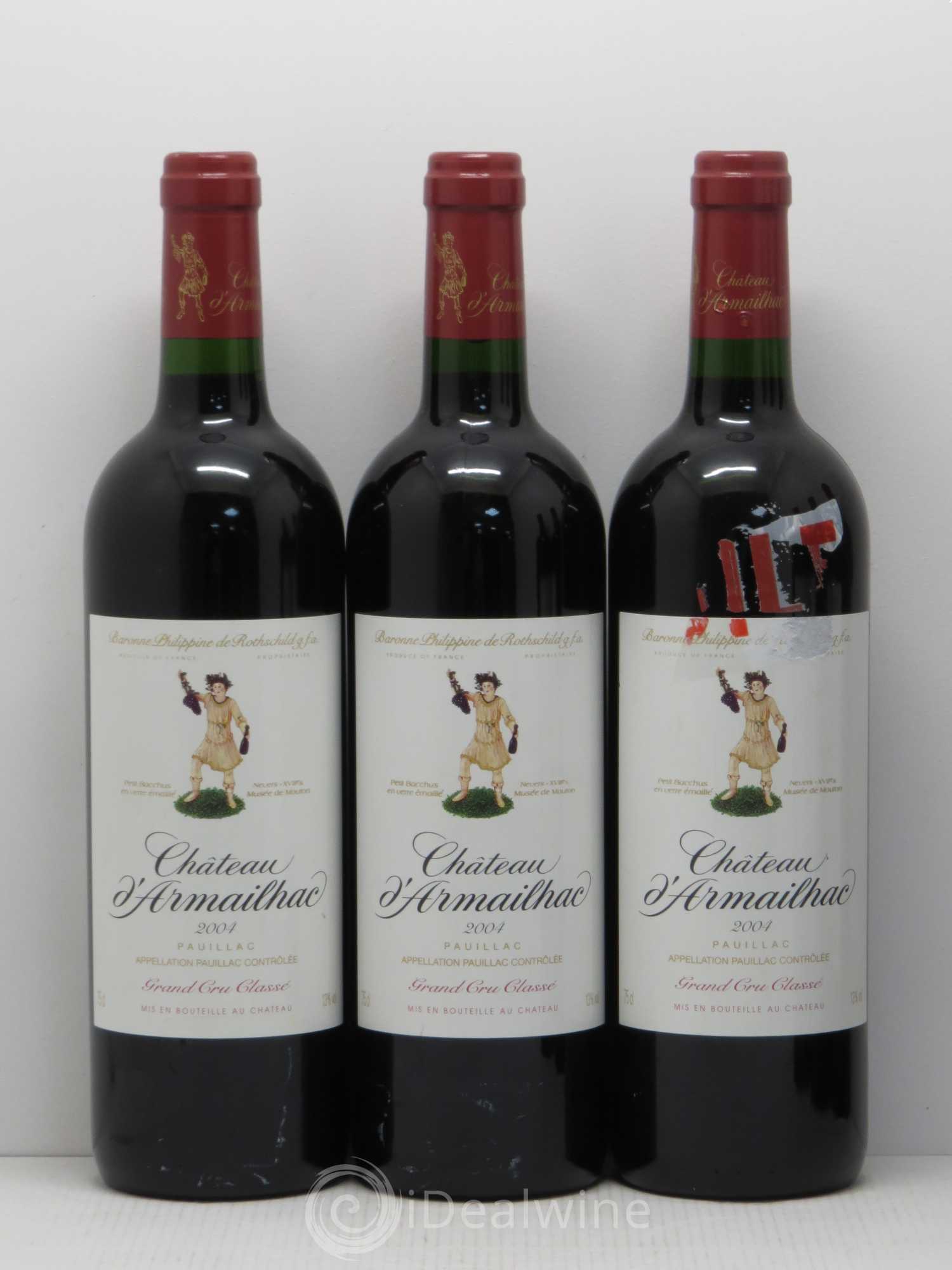 Château d' Armailhac - Mouton Baron(ne) Philippe 5ème Grand Cru Classé 2004 - Lot de 6 bouteilles - 1