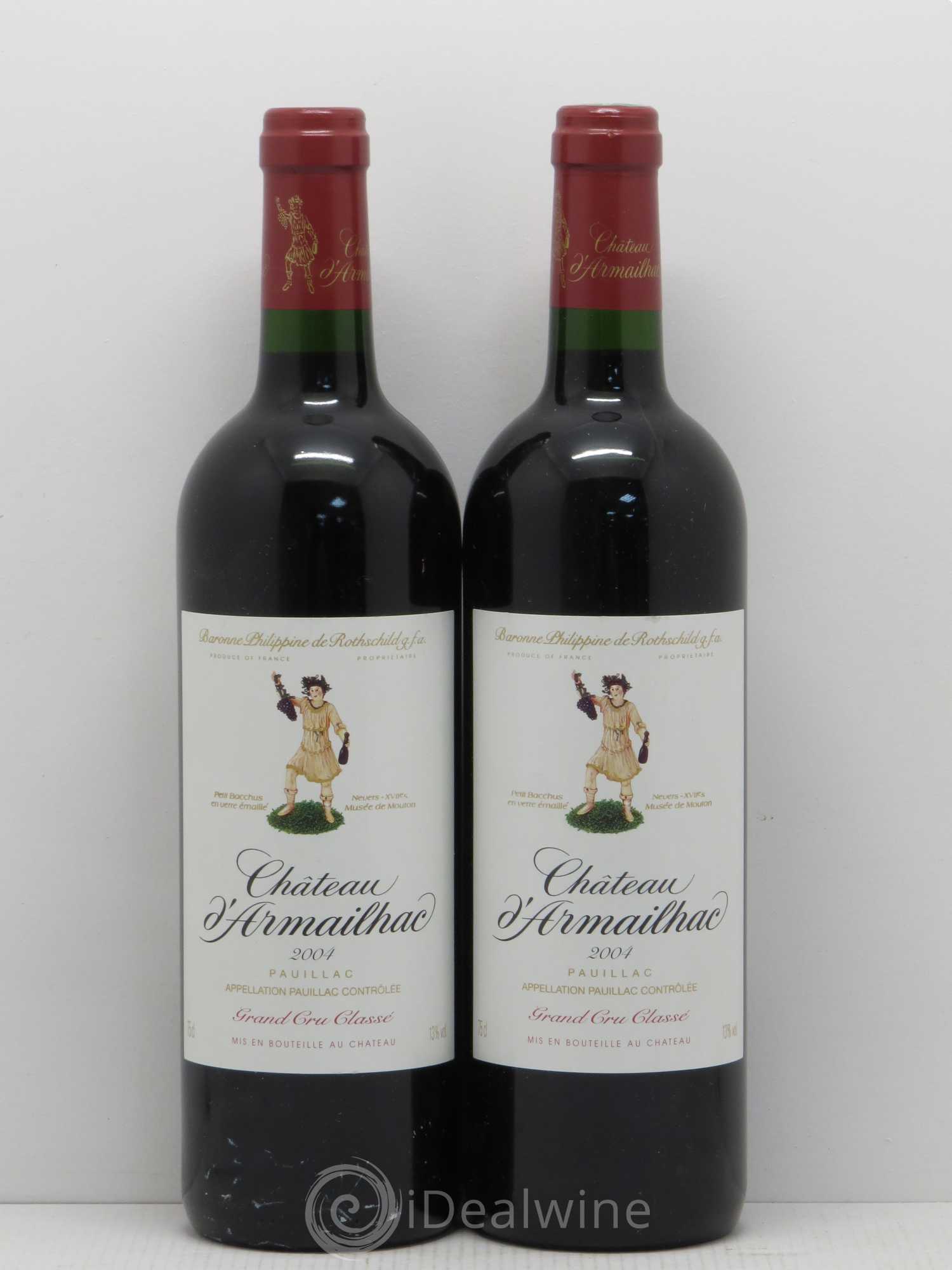 Château d' Armailhac - Mouton Baron(ne) Philippe 5ème Grand Cru Classé 2004 - Lot de 5 bouteilles - 2