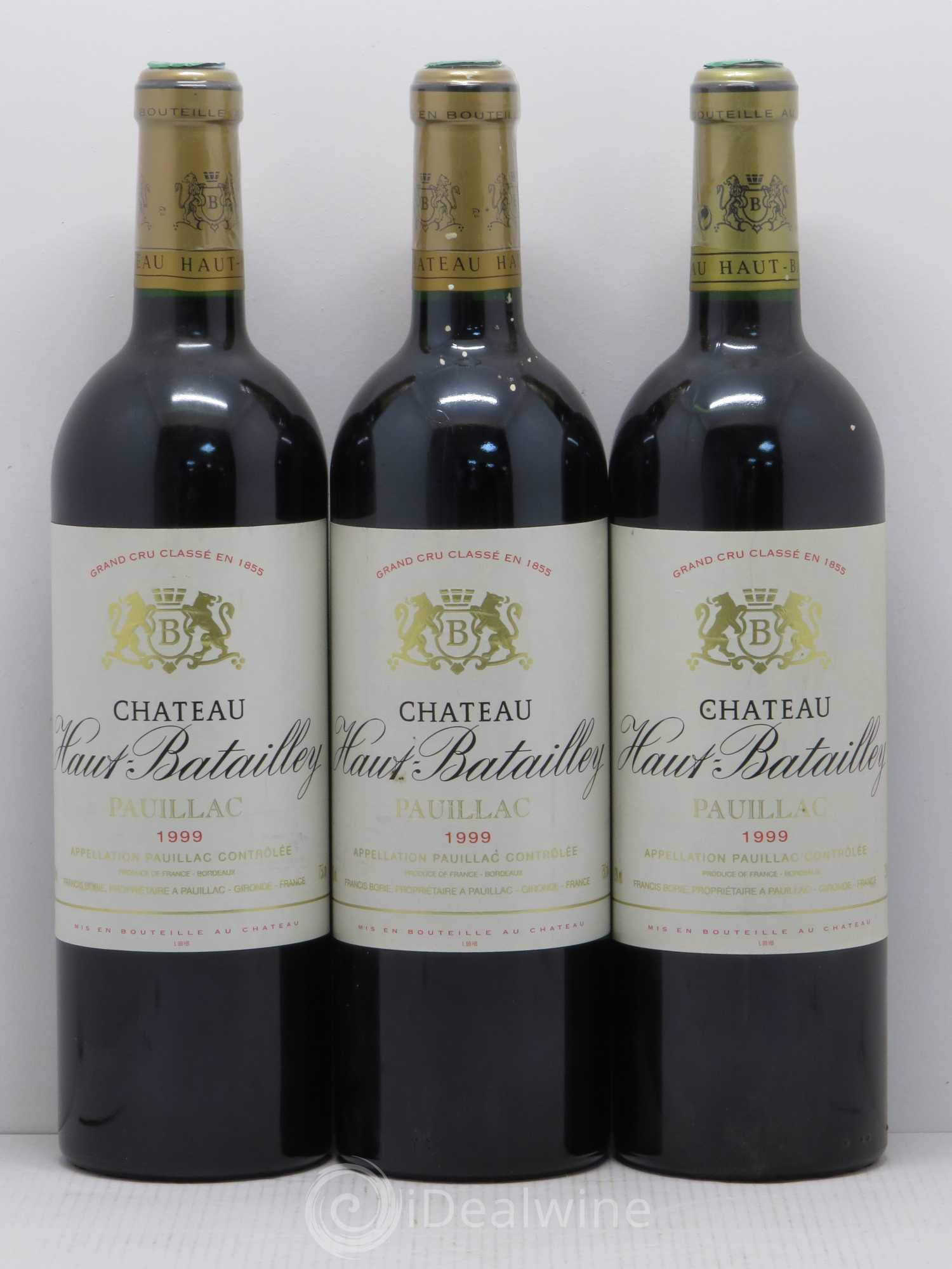 Château Haut Batailley 5ème Grand Cru Classé 1999 - Lot de 3 bouteilles - 0