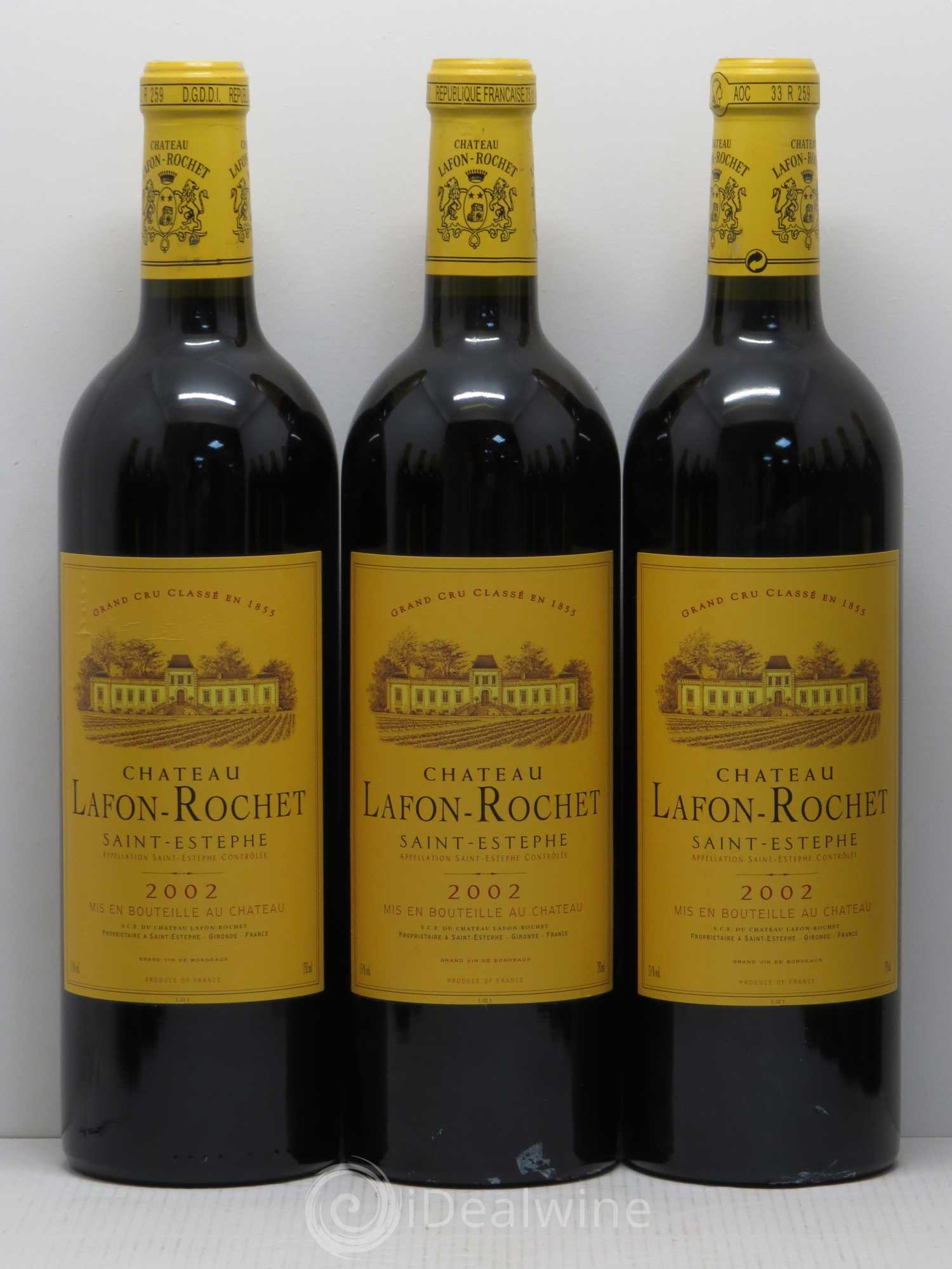Château Lafon Rochet 4ème Grand Cru Classé 2002 - Lot de 12 bouteilles - 1