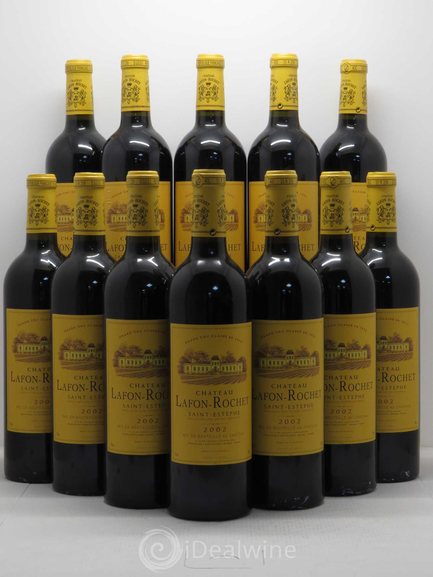 Château Lafon Rochet 4ème Grand Cru Classé 2002 - Lot de 12 bouteilles - 0