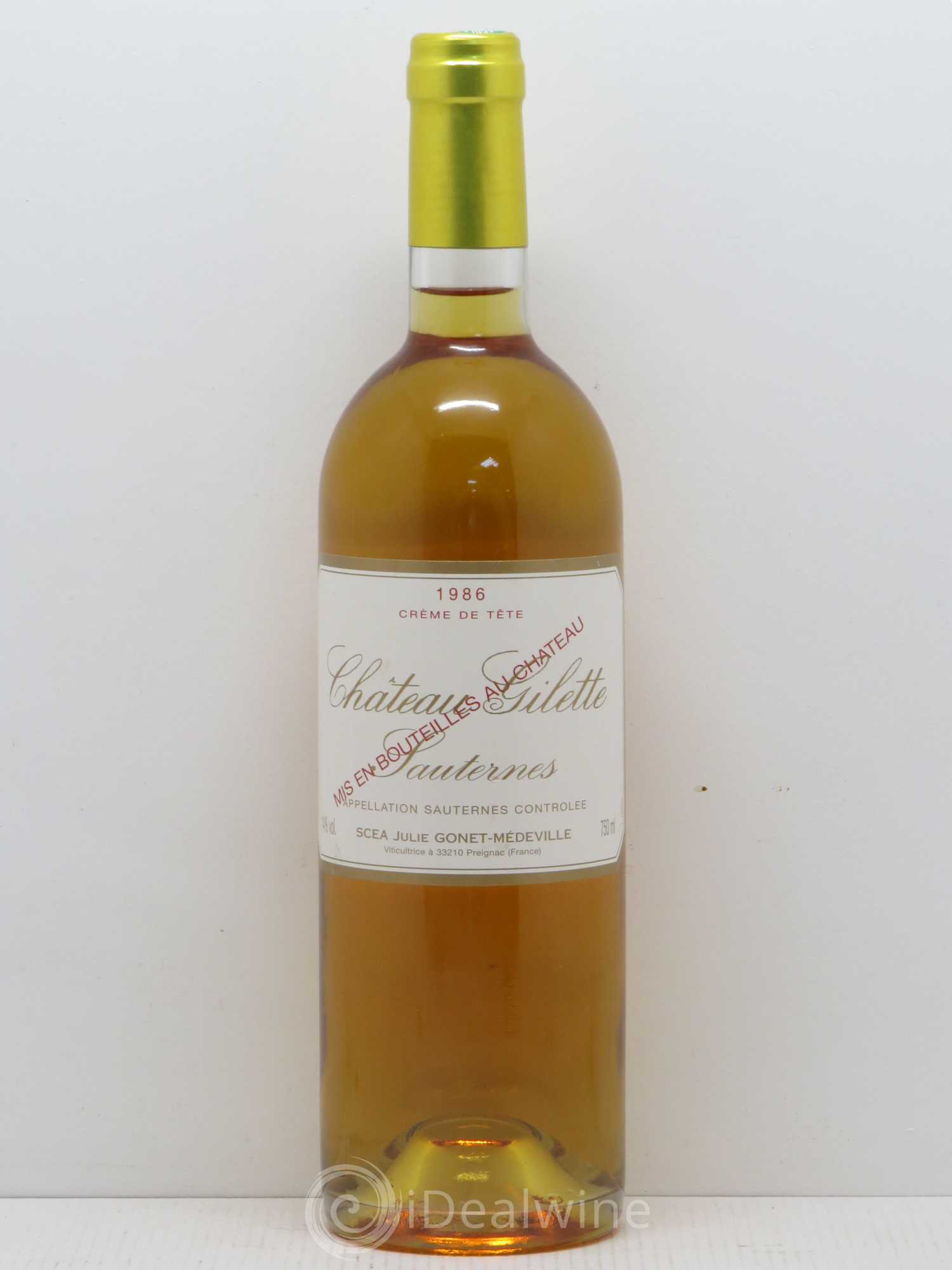 Château Gilette Crème de tête 1986 - Lotto di 1 bottiglia - 0